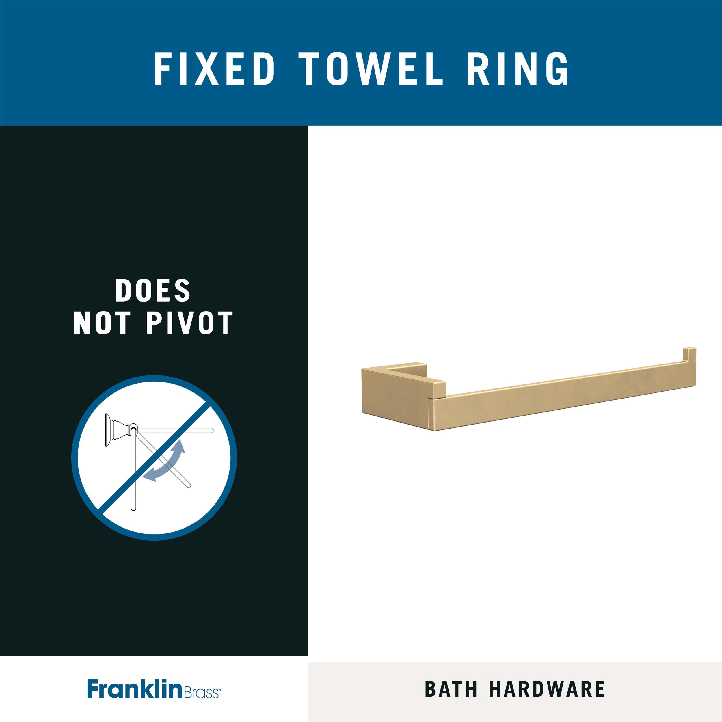 Juego de accesorios decorativos para baño en oro satinado Beaufort de 5 piezas de Franklin Brass: barra para toallas, portarrollos, anillo para toallas, y gancho para batas incluidos BFT65-BB.