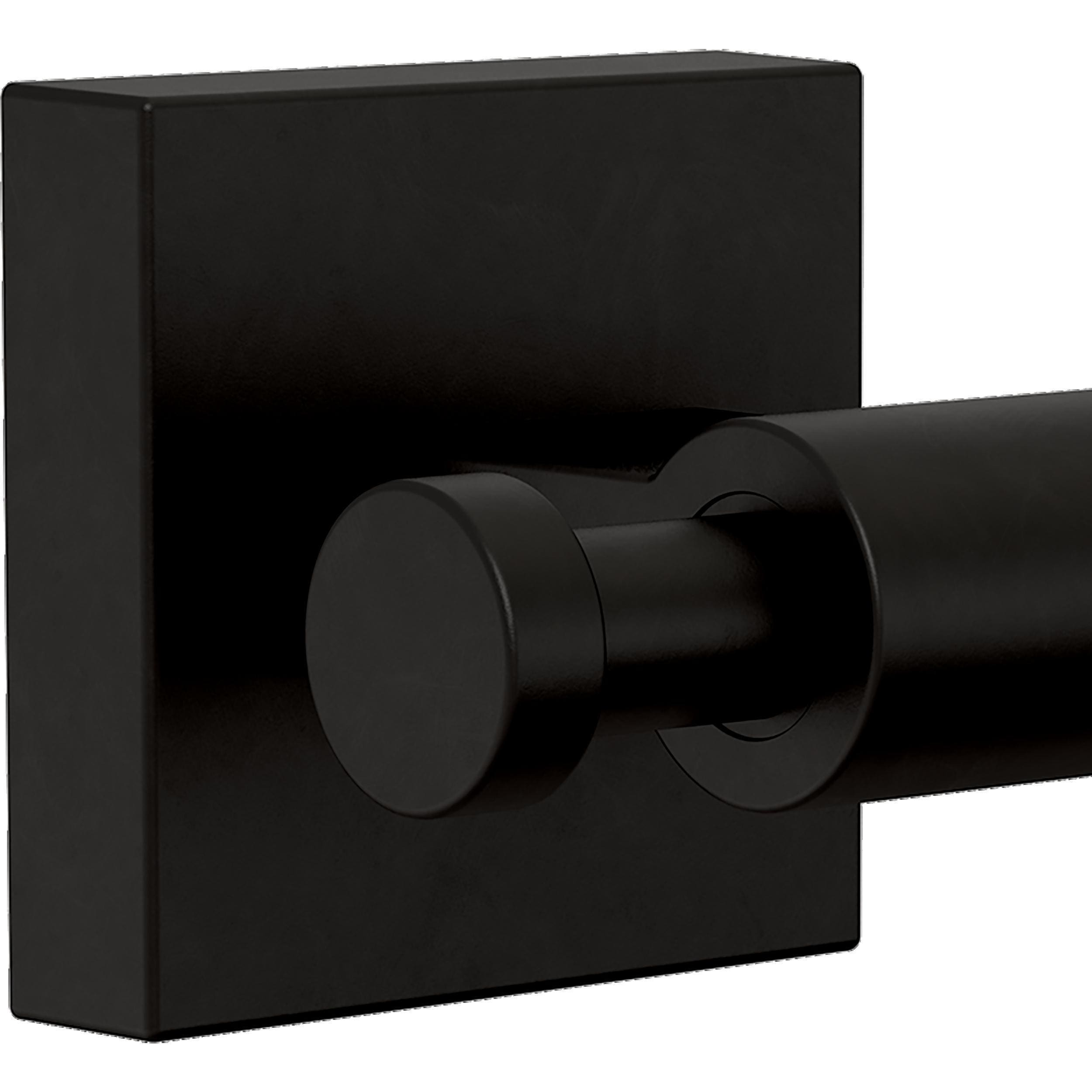 Juego de accesorios de baño decorativos Franklin Brass Maxted en negro mate de 4 piezas: barra de toallas, portarrollos de papel, argolla porta toallas y gancho para batas incluidos MAX64-FB-VK