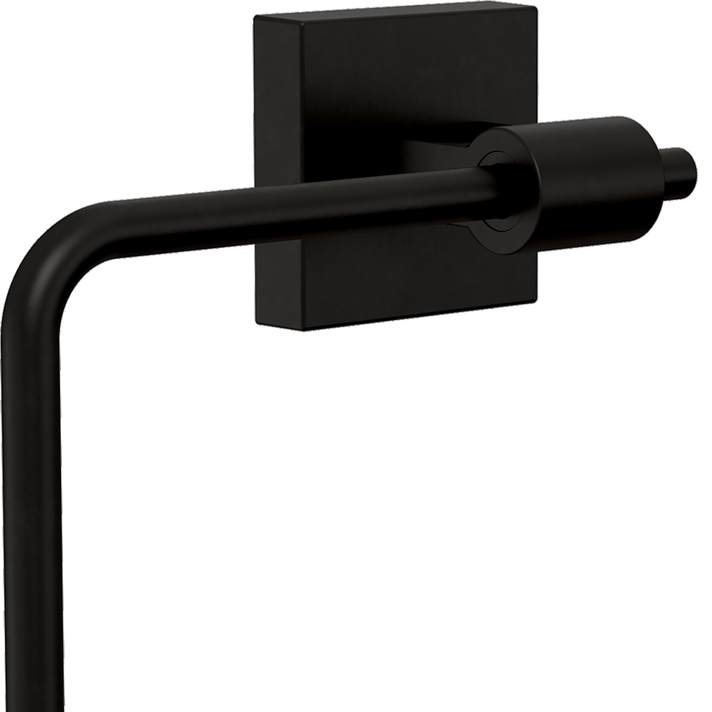 Juego de accesorios de baño decorativos Franklin Brass Maxted en negro mate de 4 piezas: barra de toallas, portarrollos de papel, argolla porta toallas y gancho para batas incluidos MAX64-FB-VK