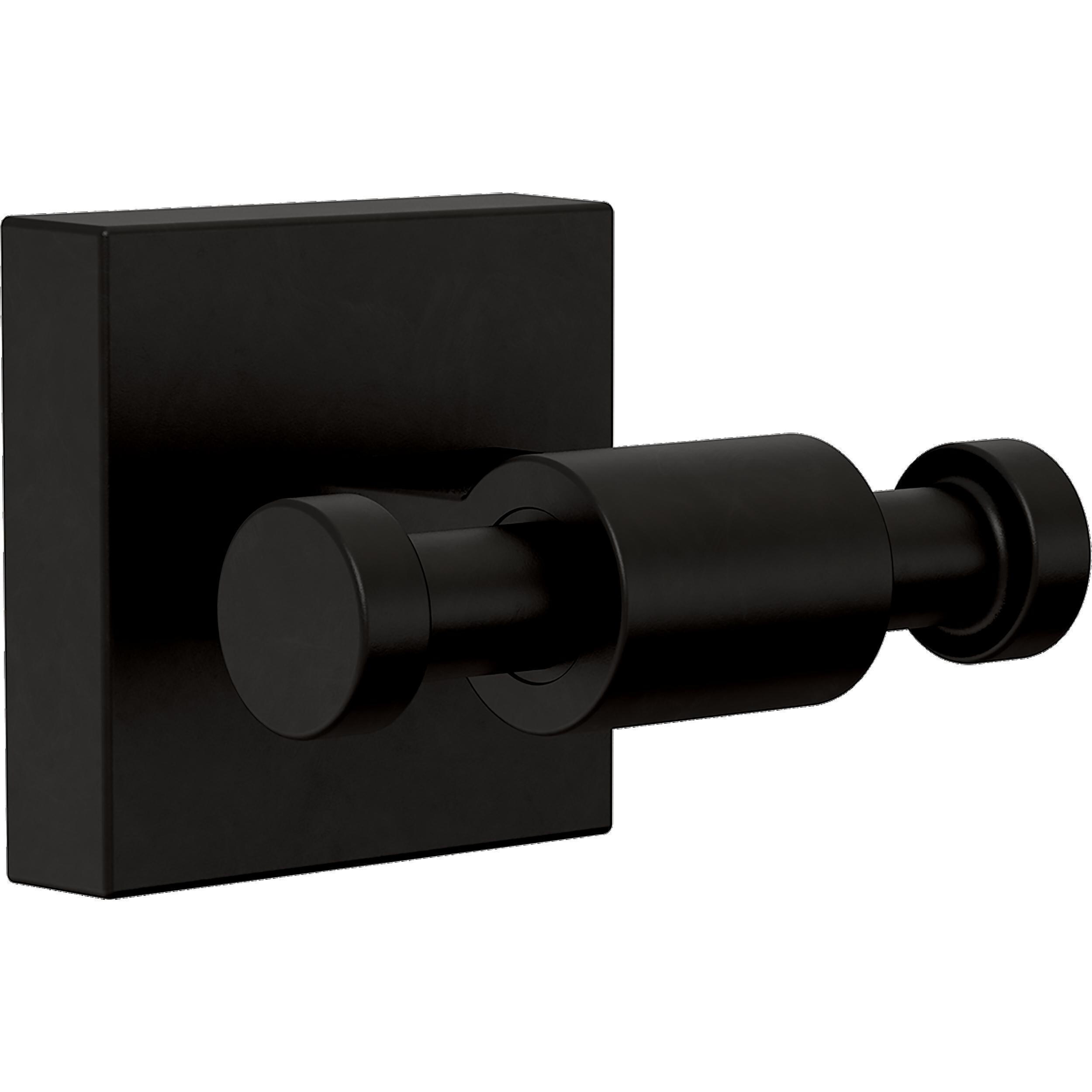 Juego de accesorios de baño decorativos Franklin Brass Maxted en negro mate de 4 piezas: barra de toallas, portarrollos de papel, argolla porta toallas y gancho para batas incluidos MAX64-FB-VK