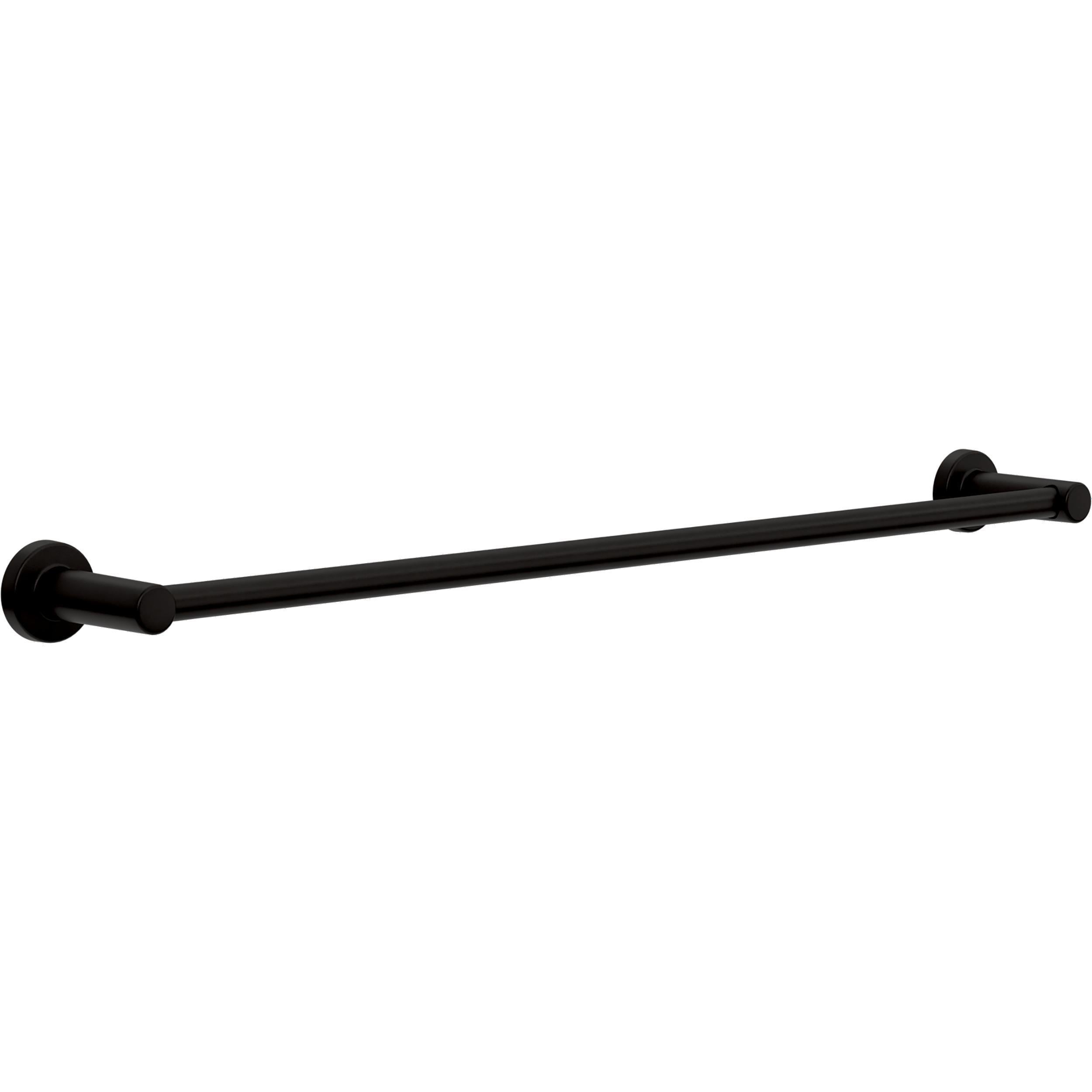 Juego de Baño Decorativo Negro Mate de 5 piezas Franklin Brass Wake: Barra para Toallas, Porta Papel Higiénico, Argolla para Toallas, Gancho para Batas incluido WAK65-MB
