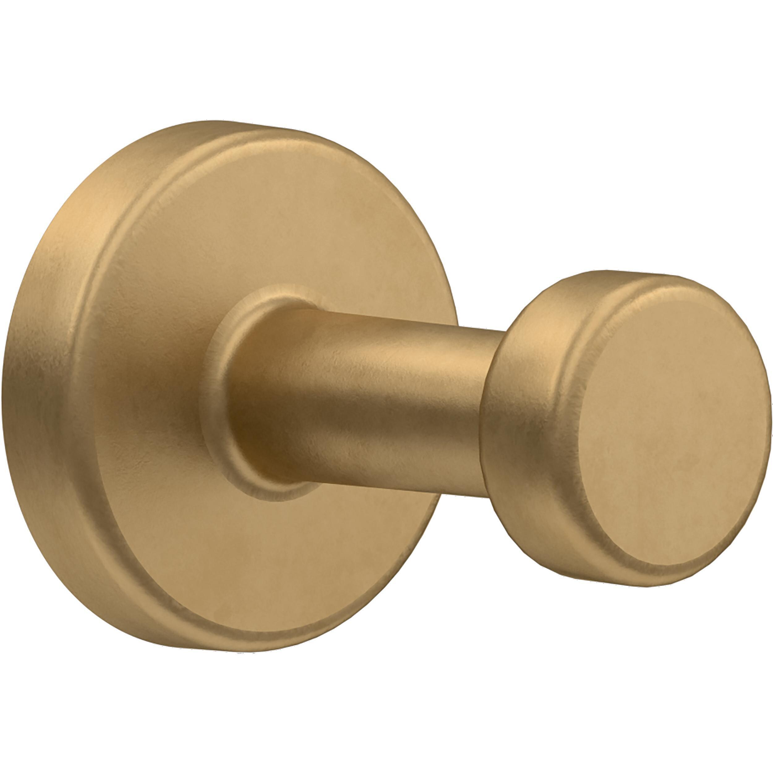 Conjunto de Accesorios para Baño Satinado de Oro de 5 Piezas Franklin Brass Wake - Barra de Toalla, Portarrollos de Papel, Anillo de Toalla, Gancho para Bata Incluido WAK65-BB