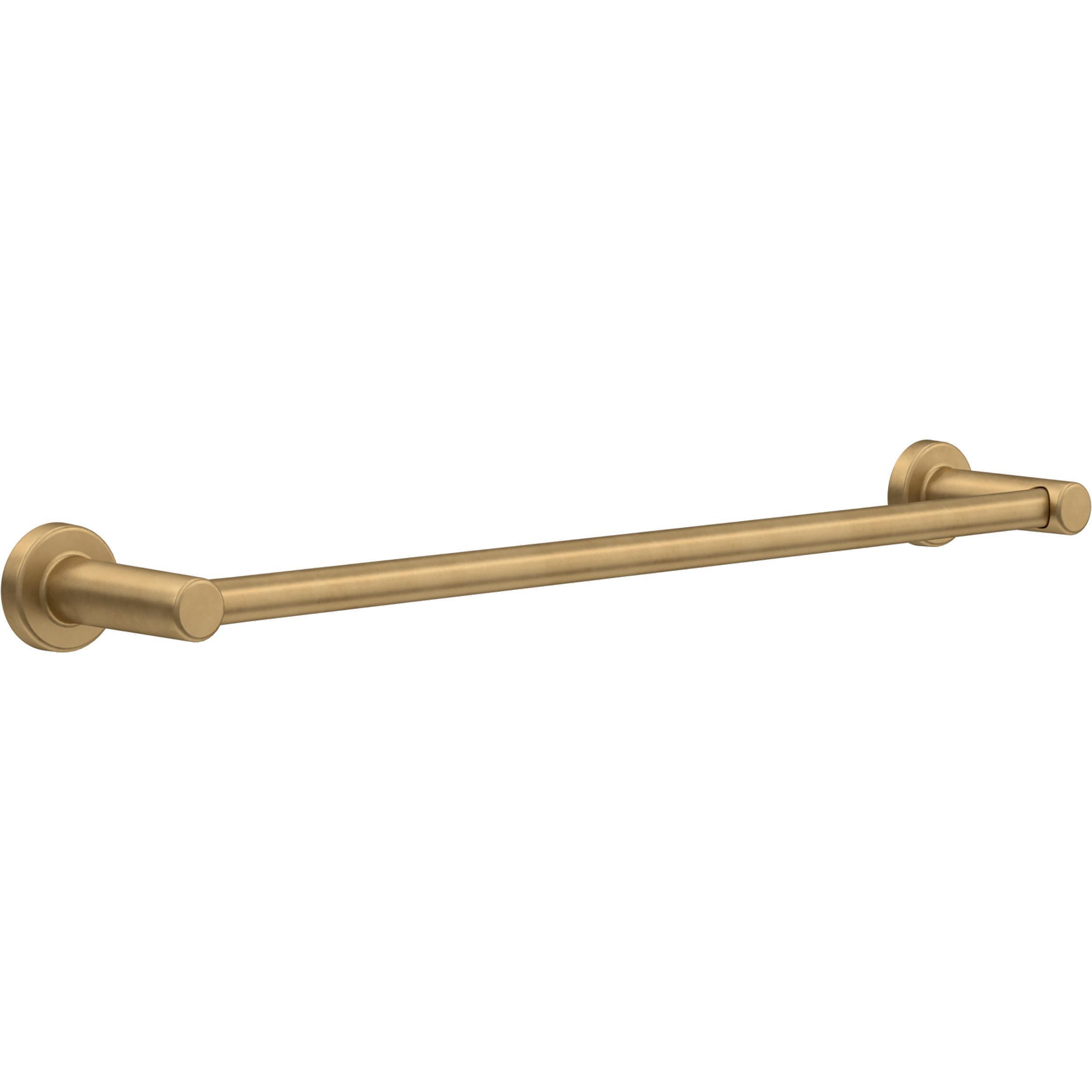 Conjunto de Accesorios para Baño Satinado de Oro de 5 Piezas Franklin Brass Wake - Barra de Toalla, Portarrollos de Papel, Anillo de Toalla, Gancho para Bata Incluido WAK65-BB