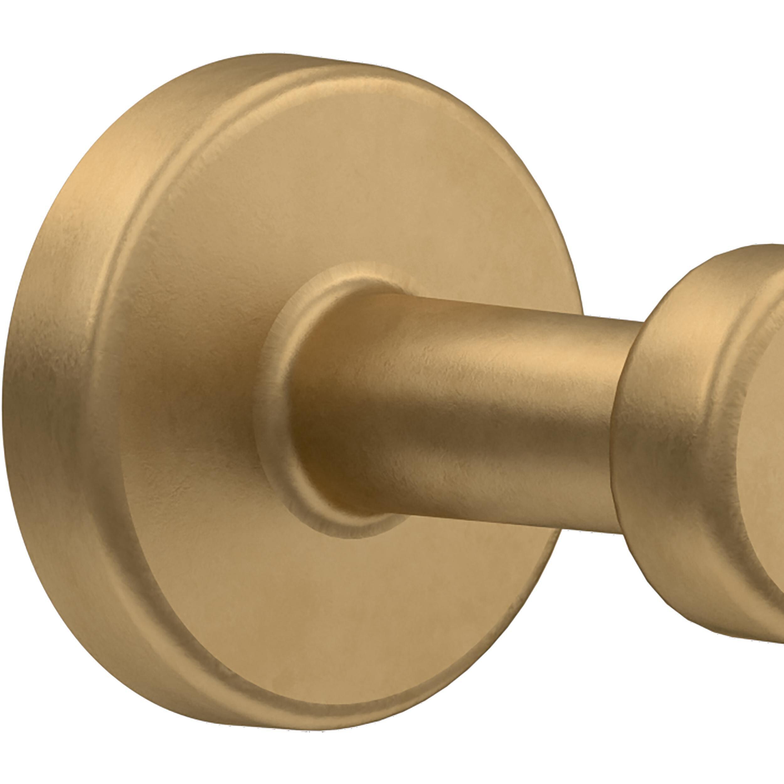 Conjunto de Accesorios para Baño Satinado de Oro de 5 Piezas Franklin Brass Wake - Barra de Toalla, Portarrollos de Papel, Anillo de Toalla, Gancho para Bata Incluido WAK65-BB