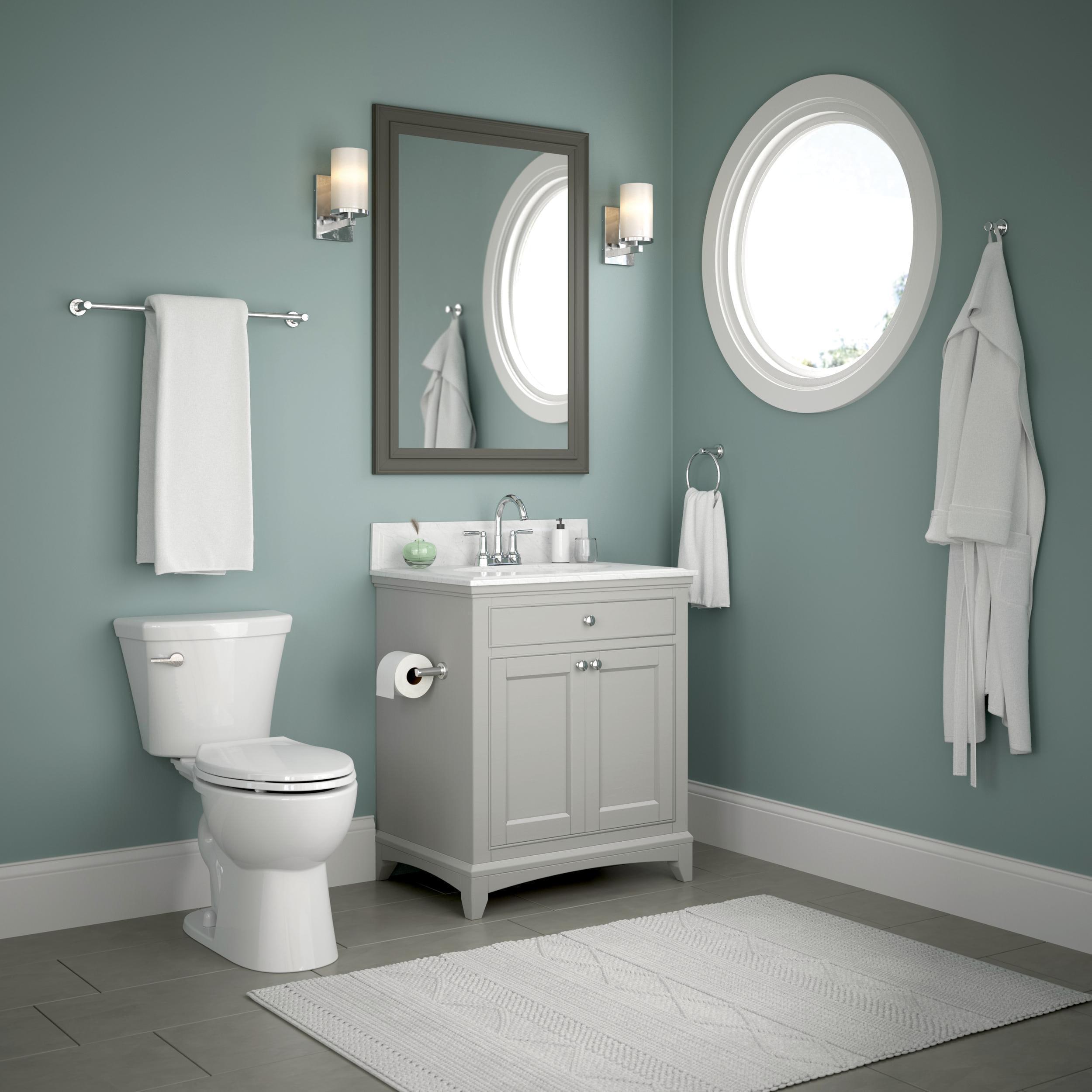 Juego de Accesorios Decorativos para Baño Franklin Brass de 5 Piezas en Níquel Satinado Wake: Barra de Toallas, Porta Papel, Argolla para Toallas, Gancho para Batas incluidos WAK65-BN