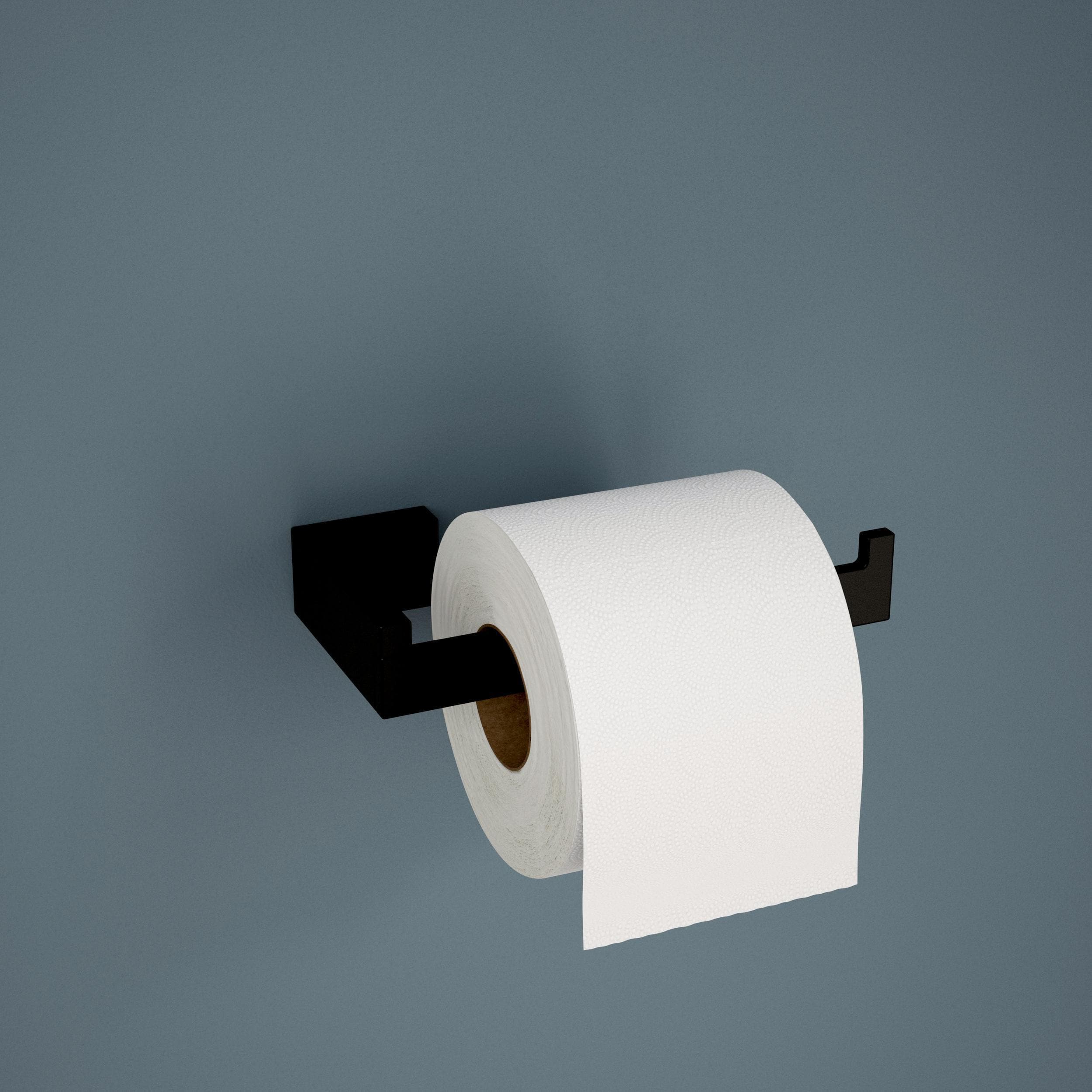 Juego de accesorios de baño decorativo en negro mate de 5 piezas Franklin Brass Beaufort: barra para toallas, porta papel higiénico, argolla para toallas, gancho para batas incluido BFT65-MB