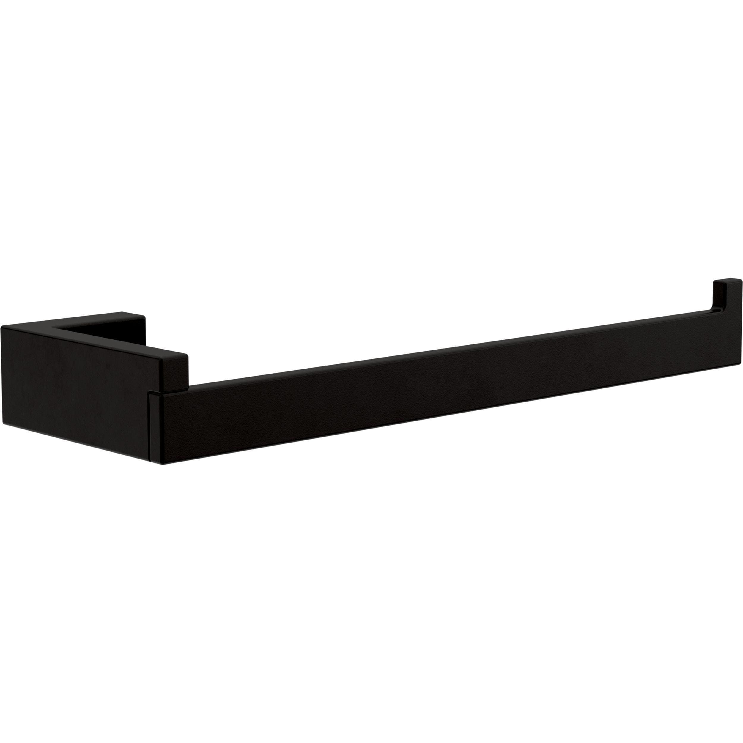 Juego de accesorios de baño decorativo en negro mate de 5 piezas Franklin Brass Beaufort: barra para toallas, porta papel higiénico, argolla para toallas, gancho para batas incluido BFT65-MB