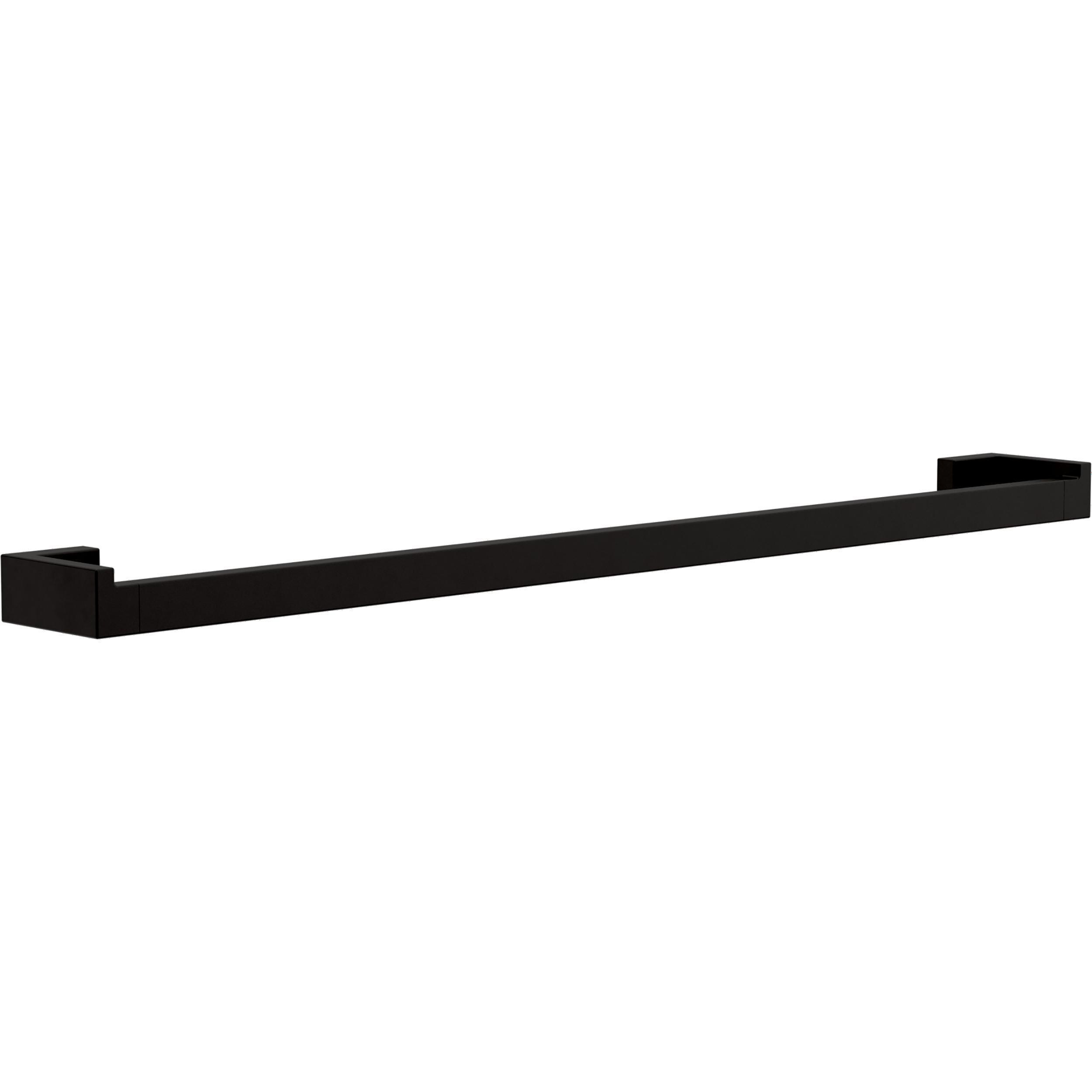 Juego de accesorios de baño decorativo en negro mate de 5 piezas Franklin Brass Beaufort: barra para toallas, porta papel higiénico, argolla para toallas, gancho para batas incluido BFT65-MB