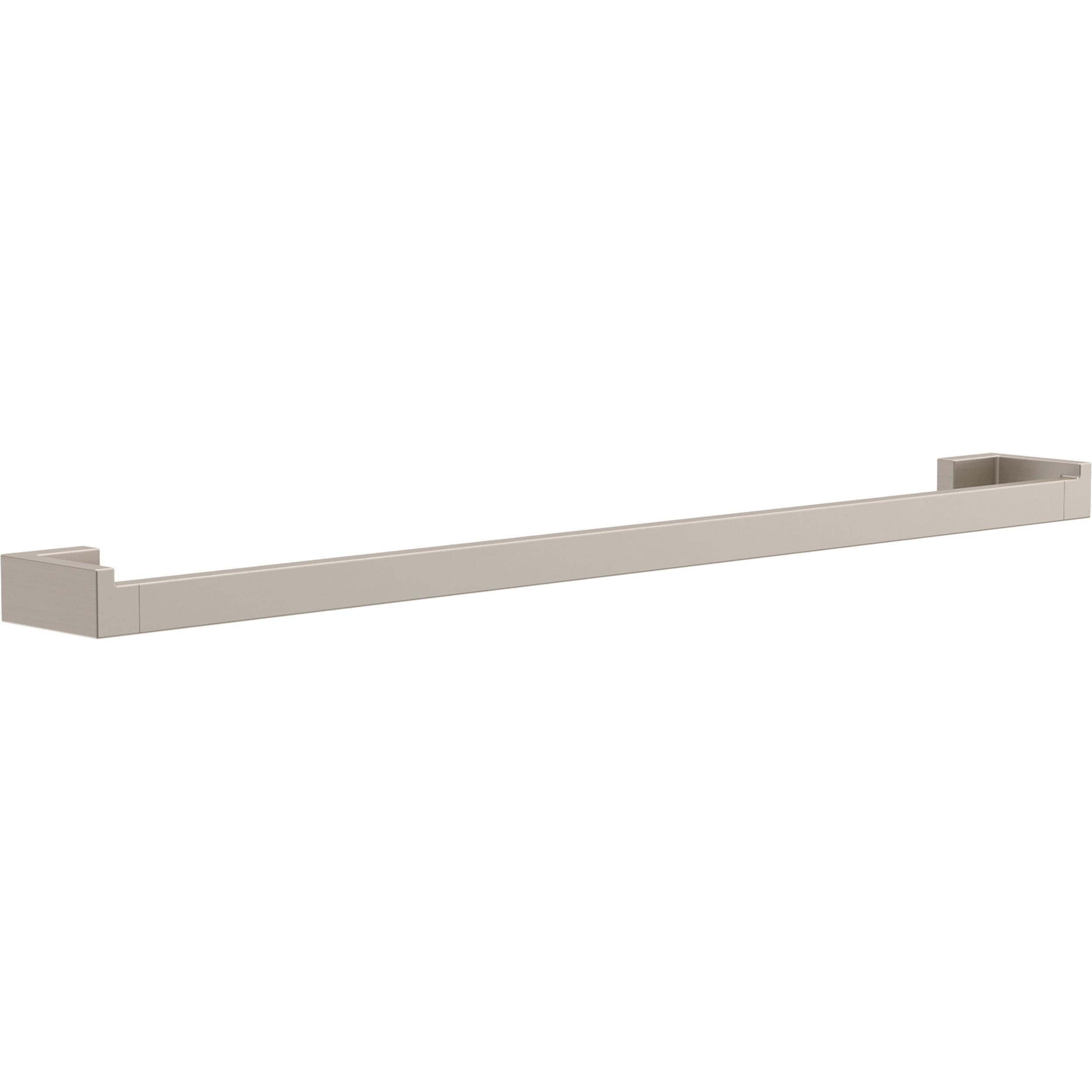 Juego de accesorios de baño decorativos de 5 piezas en níquel satinado Beaufort - Barra para toallas, porta papel, argolla para toallas y gancho para batas incluidos BFT65-BN