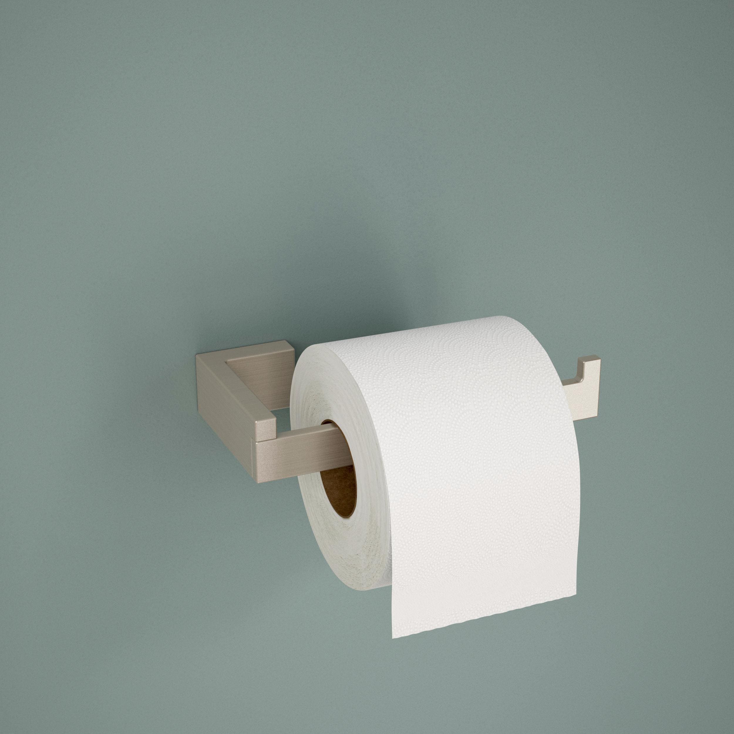 Juego de accesorios de baño decorativos de 5 piezas en níquel satinado Beaufort - Barra para toallas, porta papel, argolla para toallas y gancho para batas incluidos BFT65-BN
