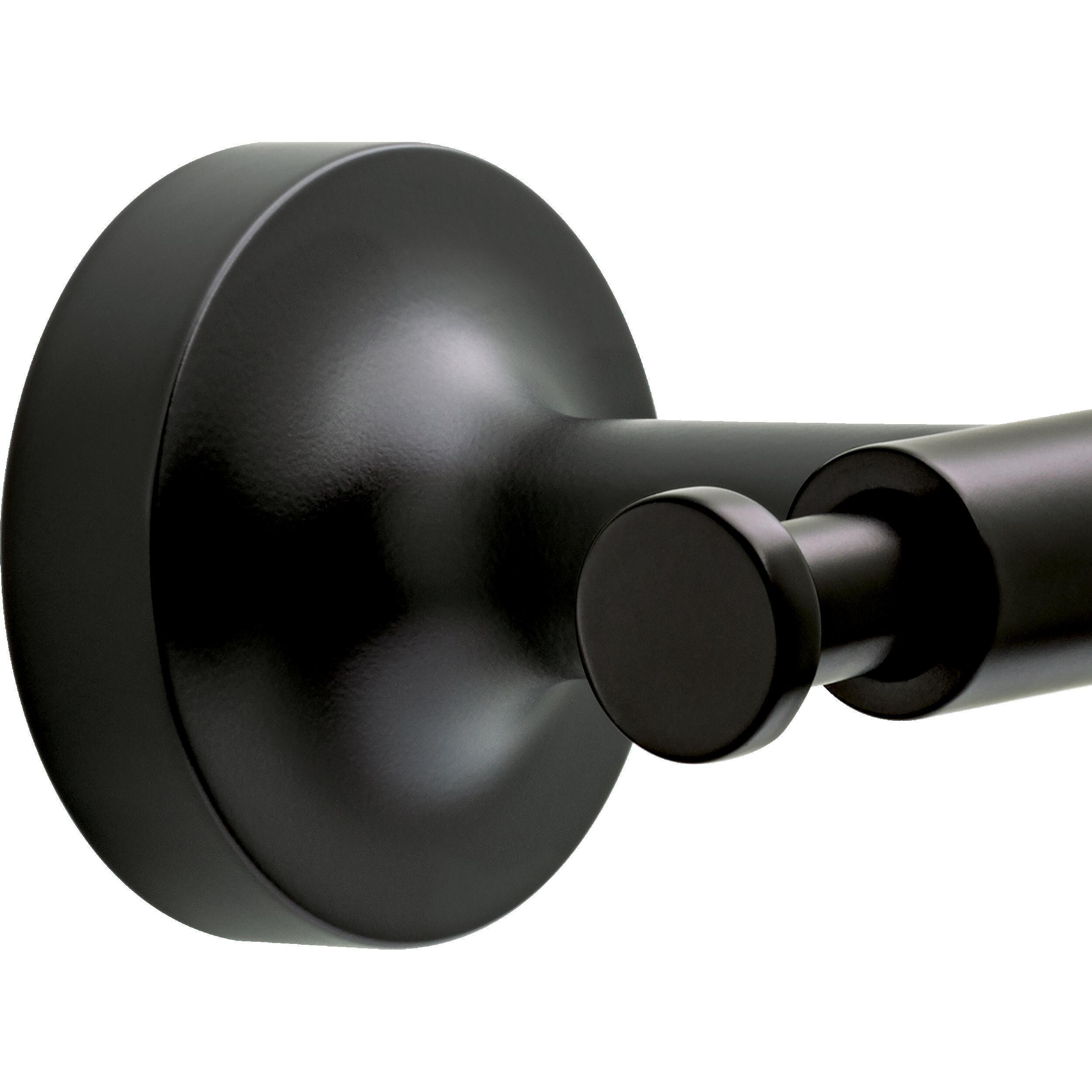 Juego de accesorios decorativos para baño en negro mate de 4 piezas Franklin Brass Voisin - Barra para toallas, porta papel higiénico, anillo para toallas y gancho para batas incluidos VOI64-MB-VK