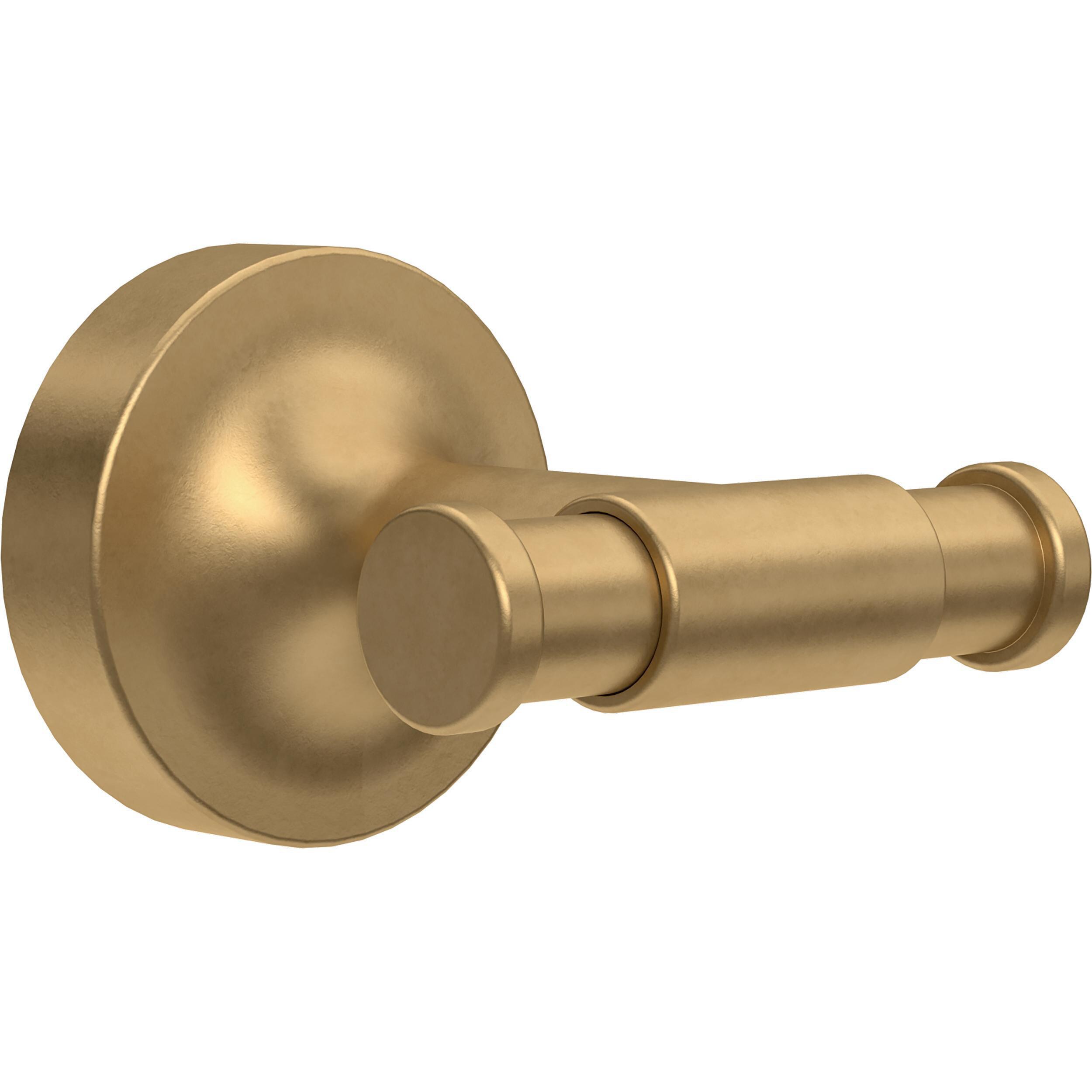 Juego de Accesorios Decorativos para Baño en Satín Dorado de 4 Piezas Franklin Brass Voisin - Barra de Toalla, Portarrollos de Papel Higiénico, Anillo para Toalla, Gancho para Bata incluido VOI64-BB-VK
