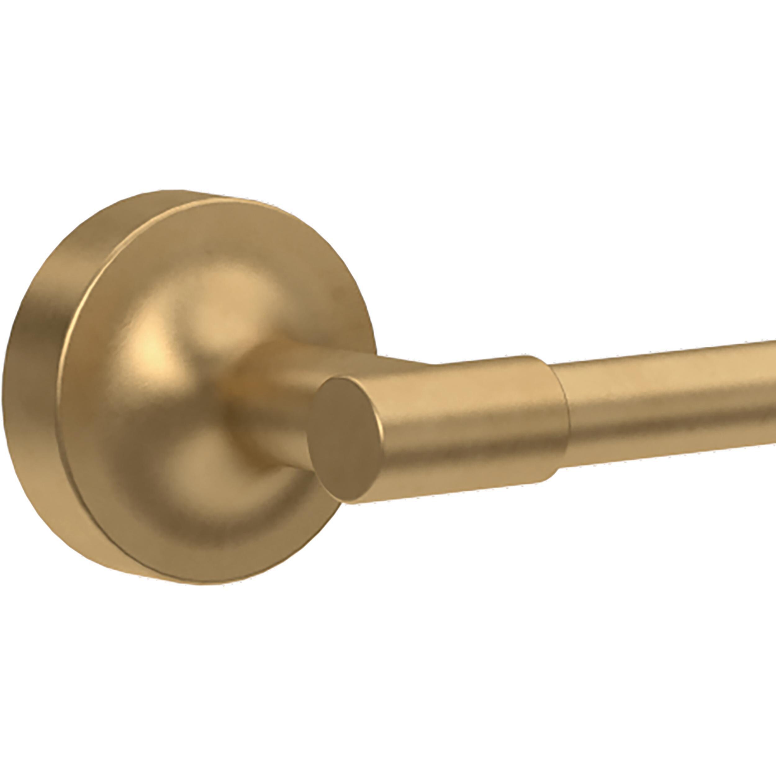 Juego de Accesorios Decorativos para Baño en Satín Dorado de 4 Piezas Franklin Brass Voisin - Barra de Toalla, Portarrollos de Papel Higiénico, Anillo para Toalla, Gancho para Bata incluido VOI64-BB-VK