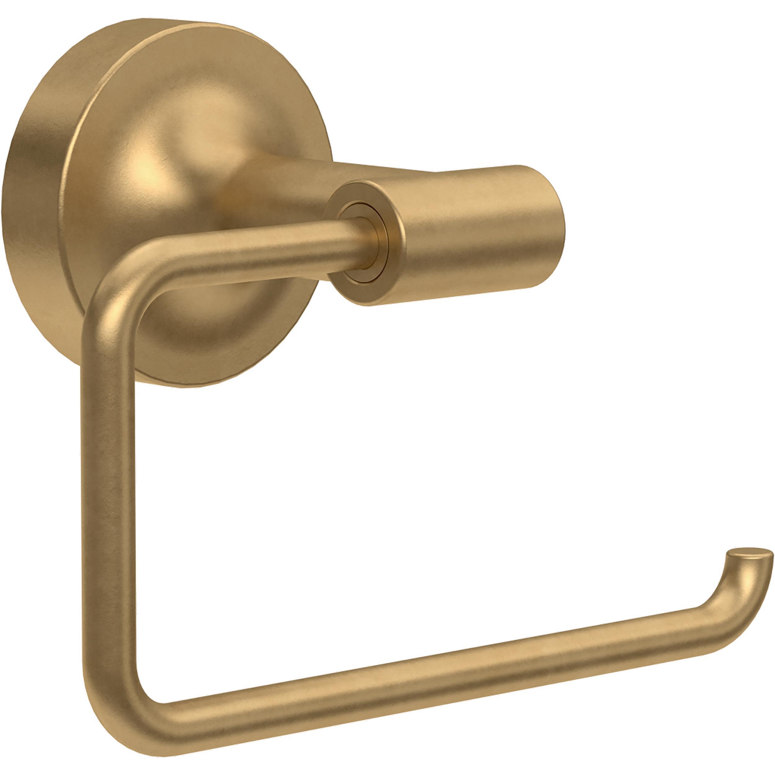 Juego de Accesorios Decorativos para Baño en Satín Dorado de 4 Piezas Franklin Brass Voisin - Barra de Toalla, Portarrollos de Papel Higiénico, Anillo para Toalla, Gancho para Bata incluido VOI64-BB-VK