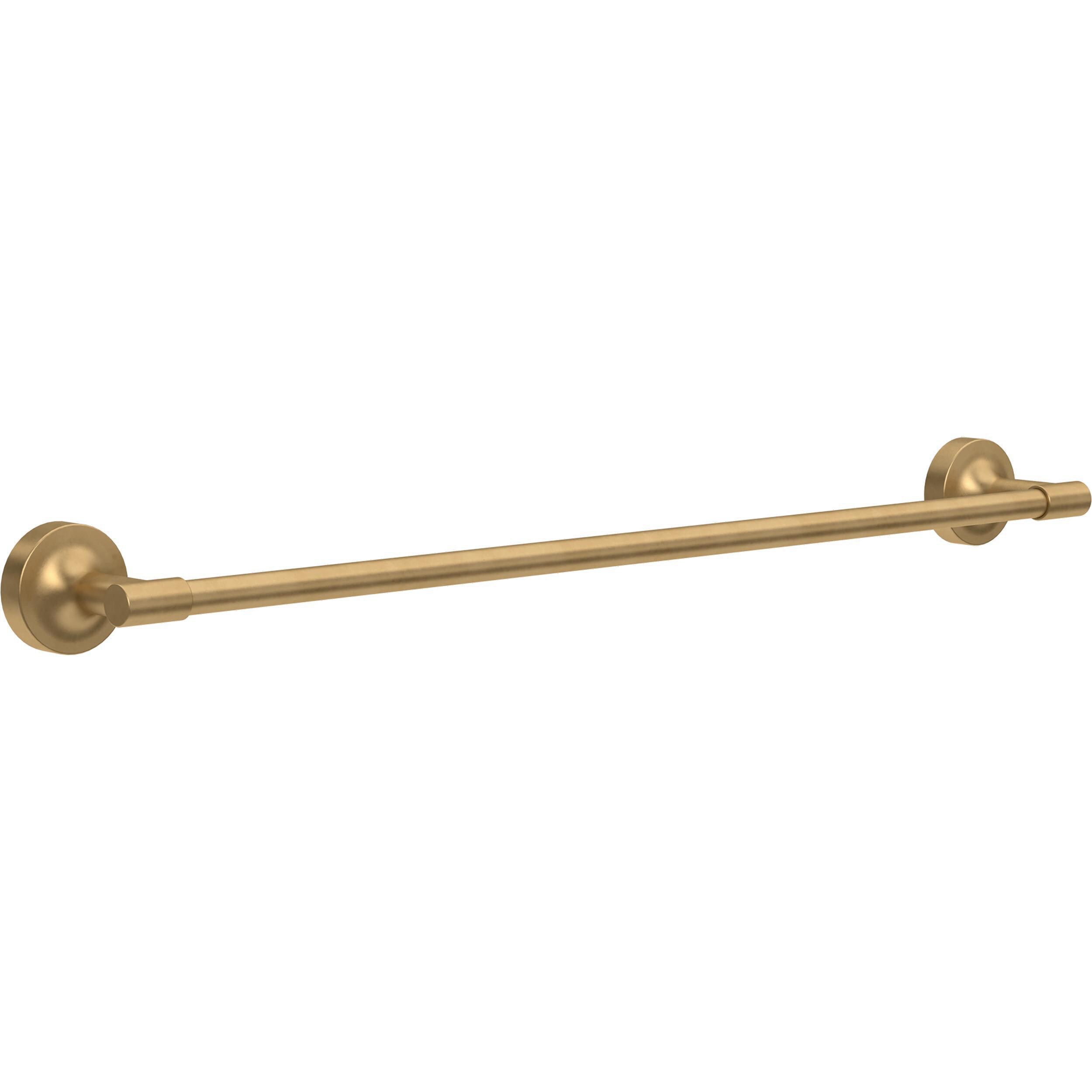 Juego de Accesorios Decorativos para Baño en Satín Dorado de 4 Piezas Franklin Brass Voisin - Barra de Toalla, Portarrollos de Papel Higiénico, Anillo para Toalla, Gancho para Bata incluido VOI64-BB-VK