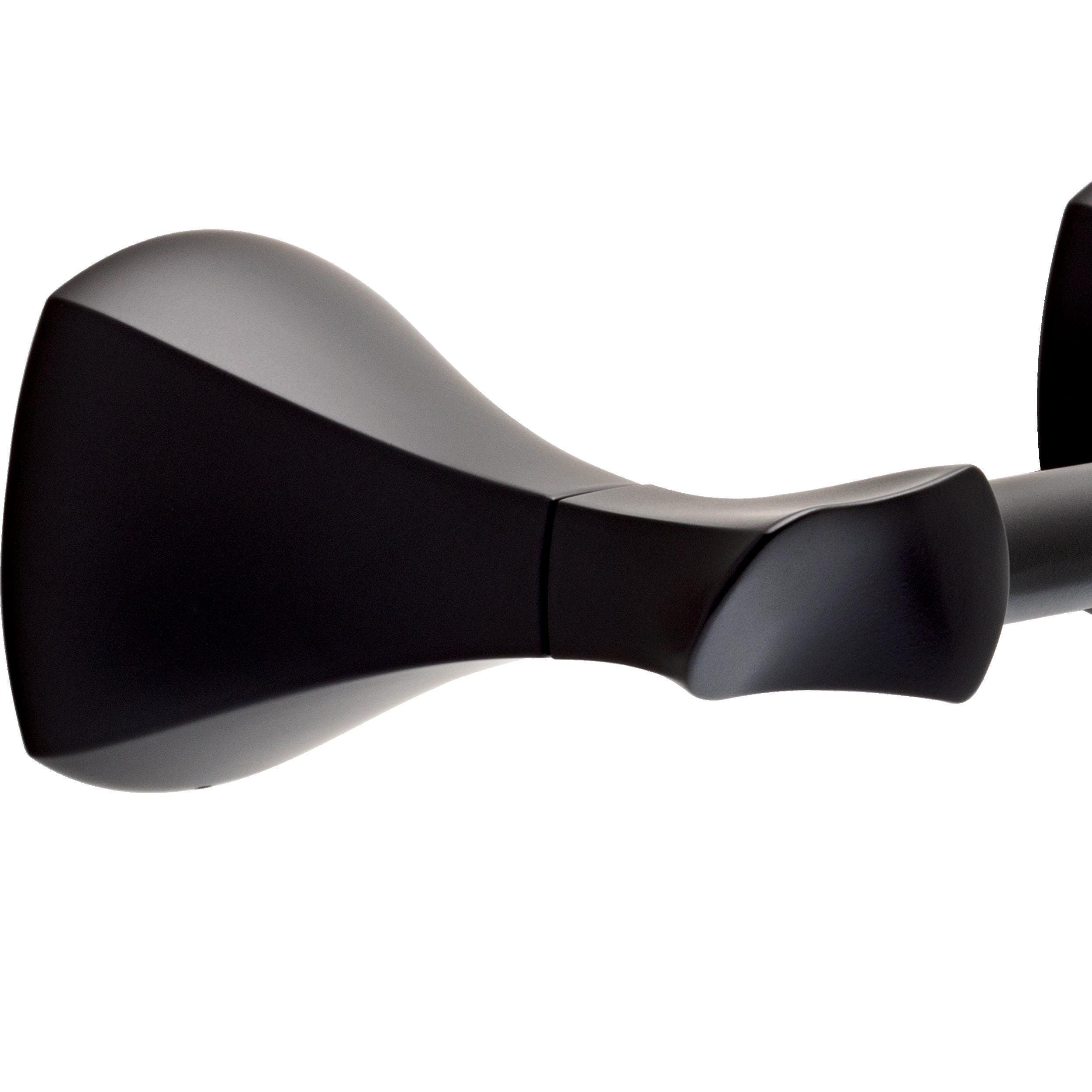 Juego de Accesorios de Baño Decorativos Matte Black de 4 Piezas Delta Sandover - Barra de Toalla, Porta Papel, Argolla de Toalla, Gancho para Bata incluido SAN64-FB-VK