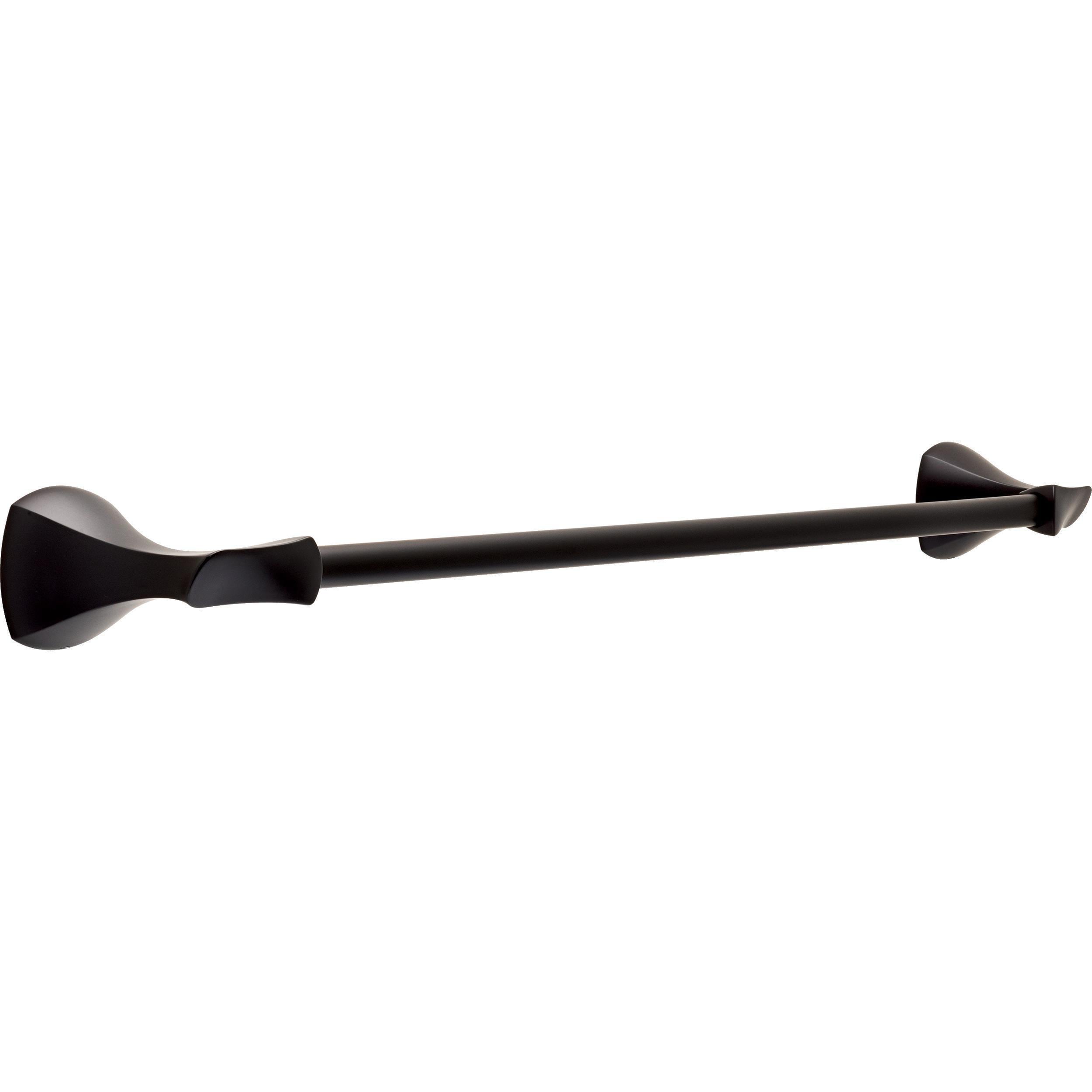 Juego de Accesorios de Baño Decorativos Matte Black de 4 Piezas Delta Sandover - Barra de Toalla, Porta Papel, Argolla de Toalla, Gancho para Bata incluido SAN64-FB-VK