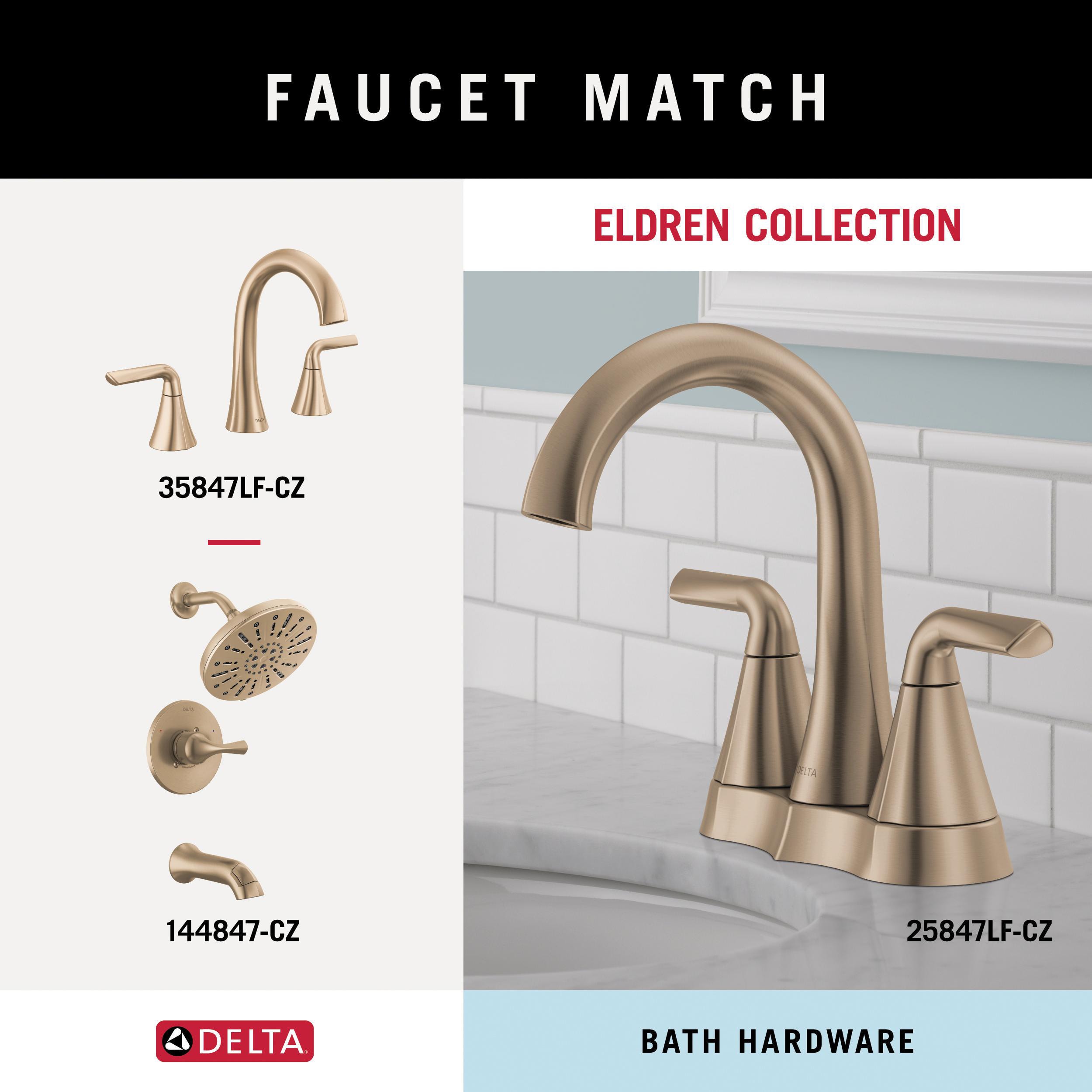 Juego de Accesorios Decorativos para Baño en Bronce Champagne Eldren de 4 Piezas - Porta Papel Higiénico, Argolla para Toallas, Gancho para Batas incluidos ELD64-CZ