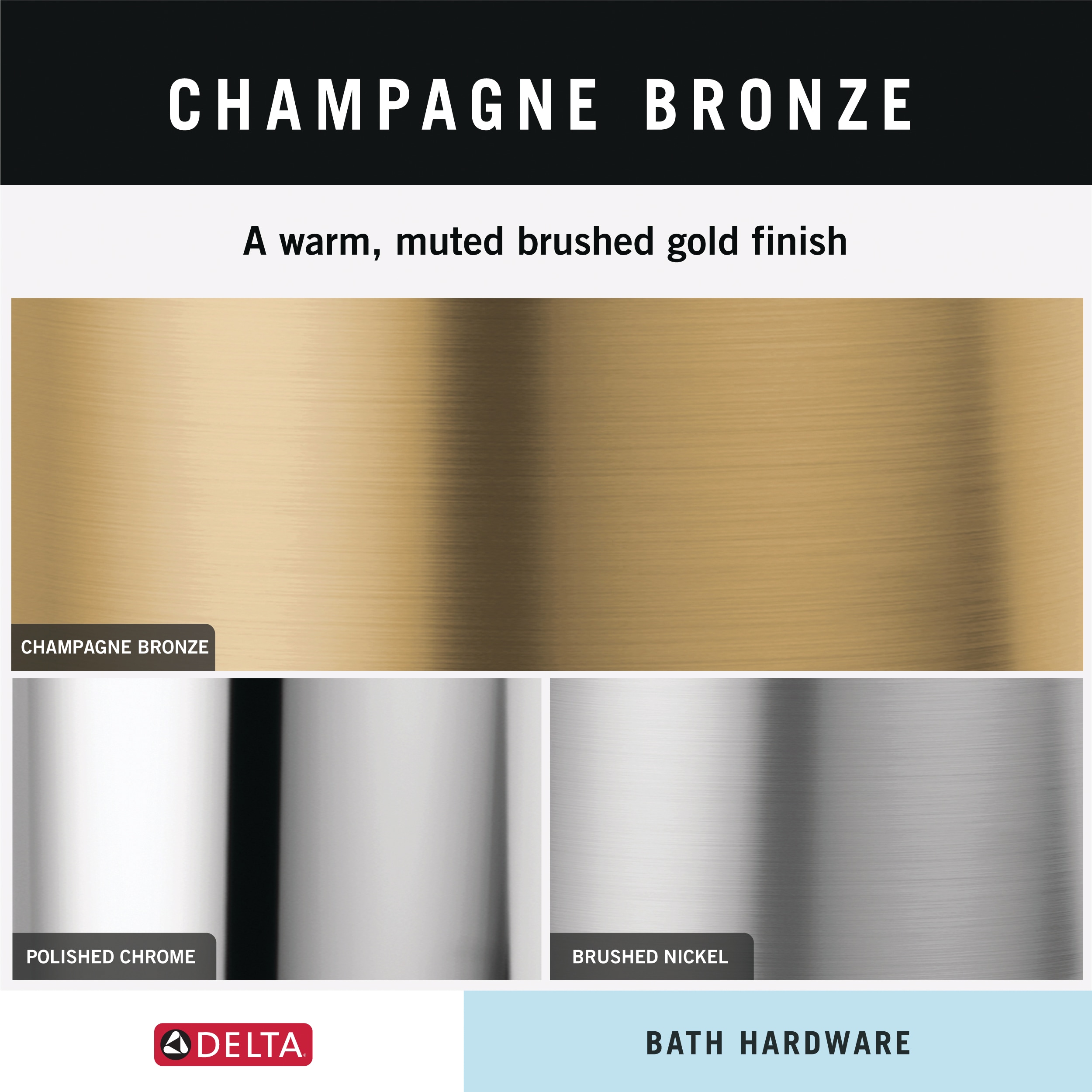 Juego de Accesorios Decorativos para Baño en Bronce Champagne Eldren de 4 Piezas - Porta Papel Higiénico, Argolla para Toallas, Gancho para Batas incluidos ELD64-CZ