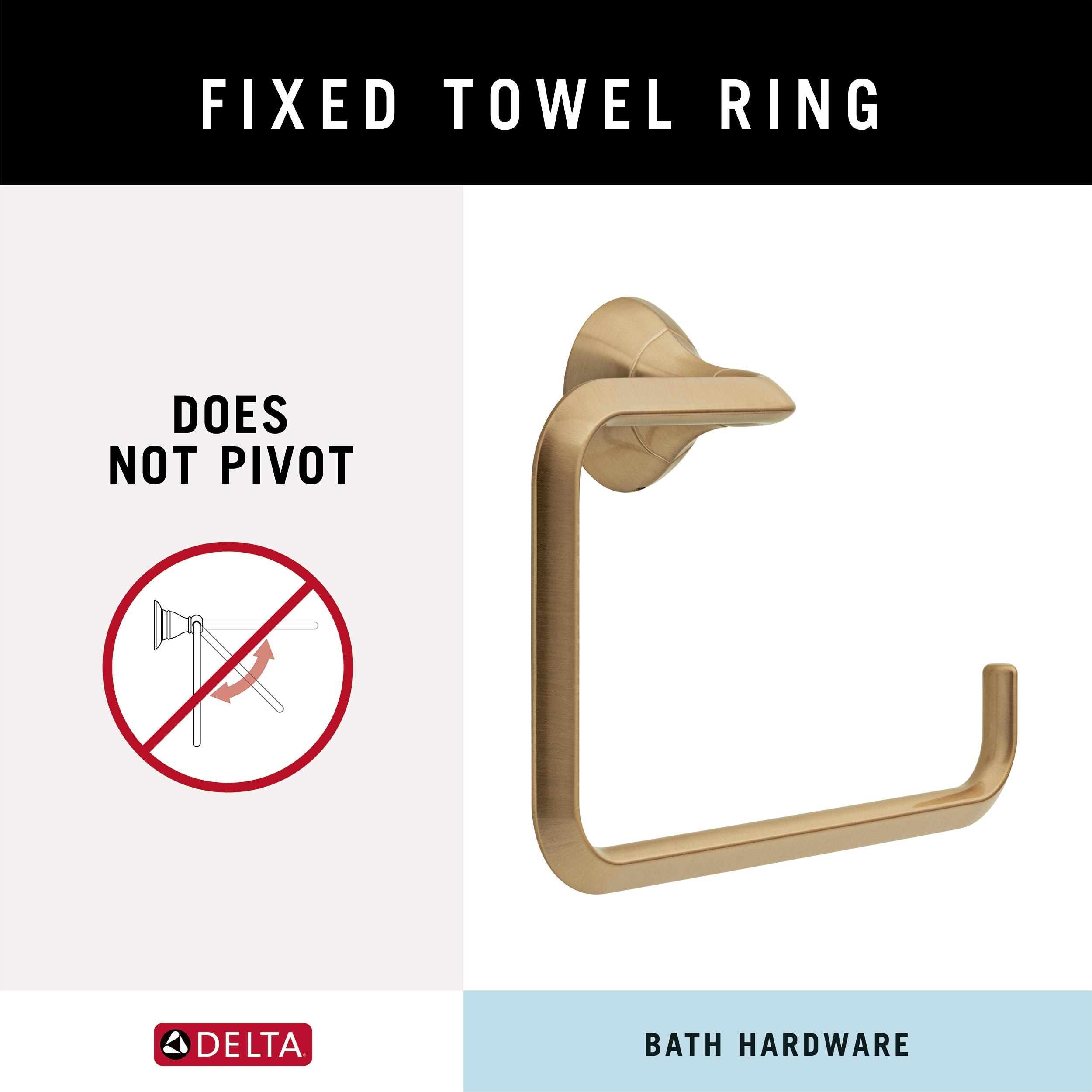 Juego de Accesorios Decorativos para Baño en Bronce Champagne Eldren de 4 Piezas - Porta Papel Higiénico, Argolla para Toallas, Gancho para Batas incluidos ELD64-CZ