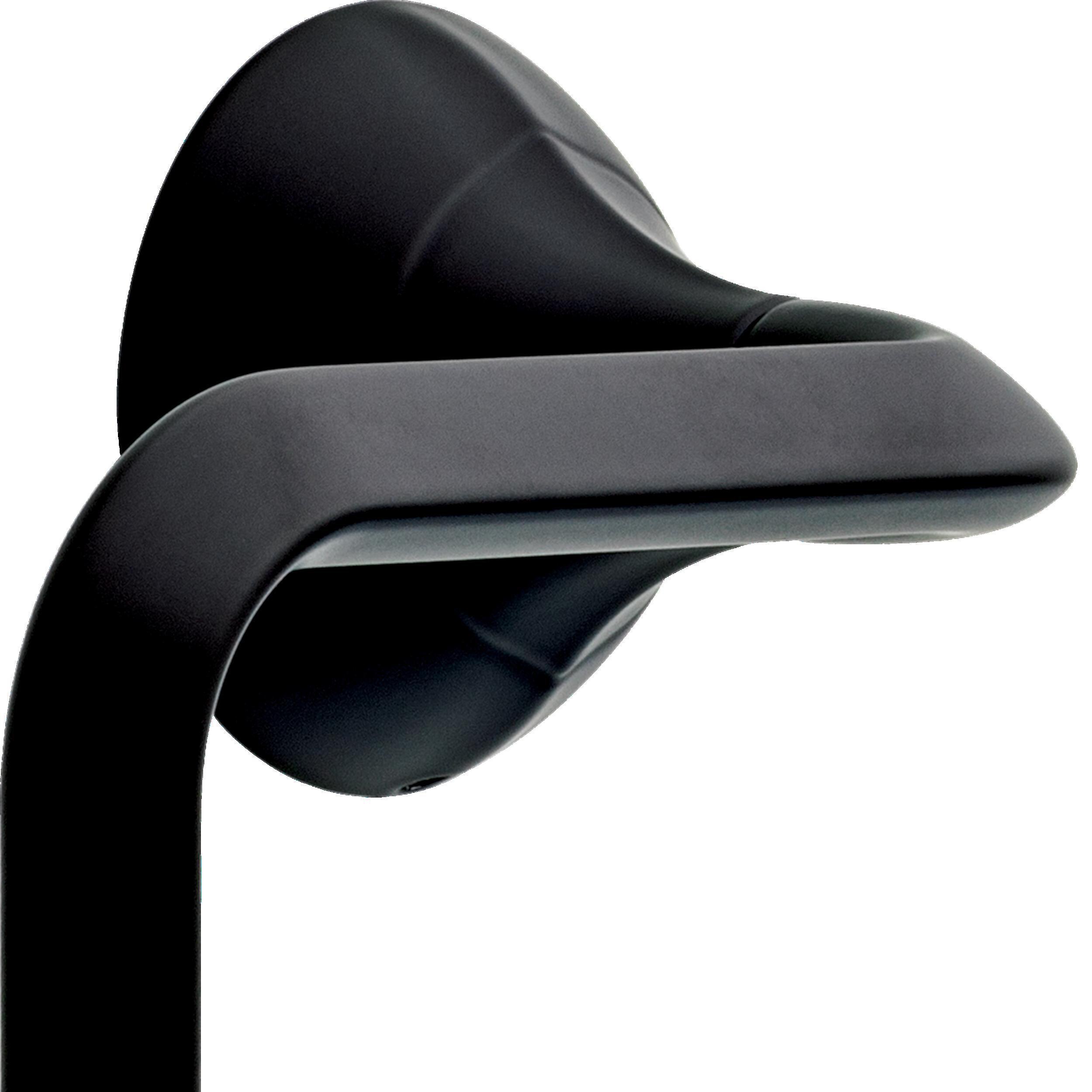 Juego de accesorios decorativos para baño en negro mate Delta Eldren de 4 piezas: Porta papel higiénico, argolla para toallas, gancho para batas incluidos ELD64-MB