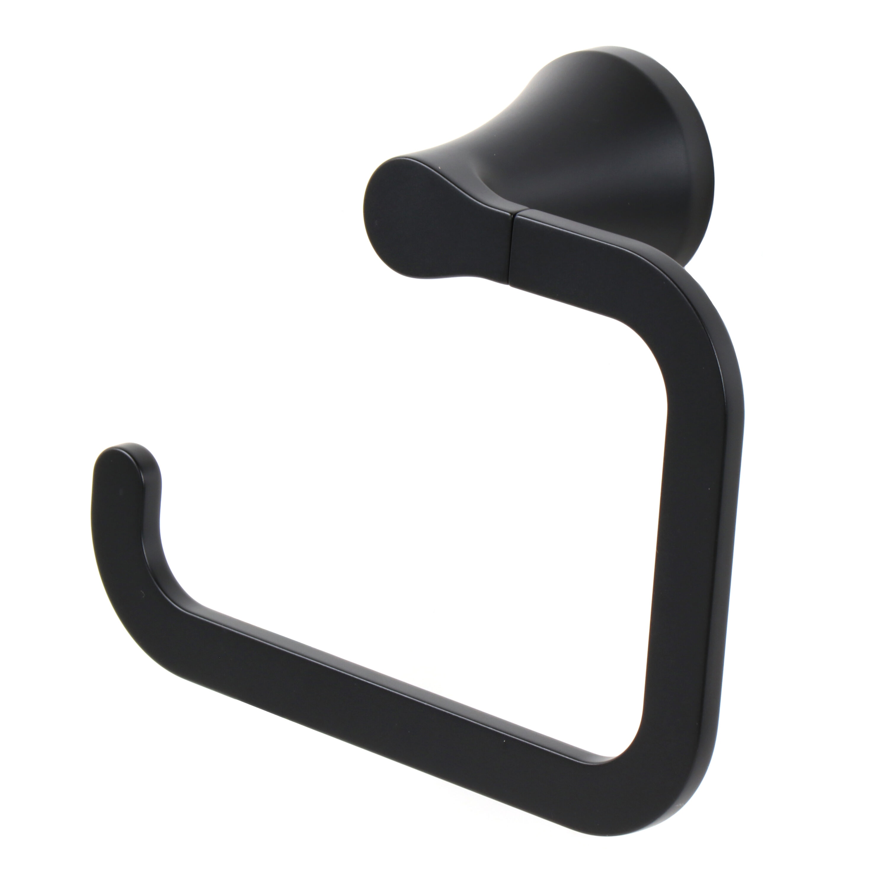 Juego de accesorios decorativos para baño en negro mate de 3 piezas Origin 21: Barra para toallas, argolla para toallas incluidas