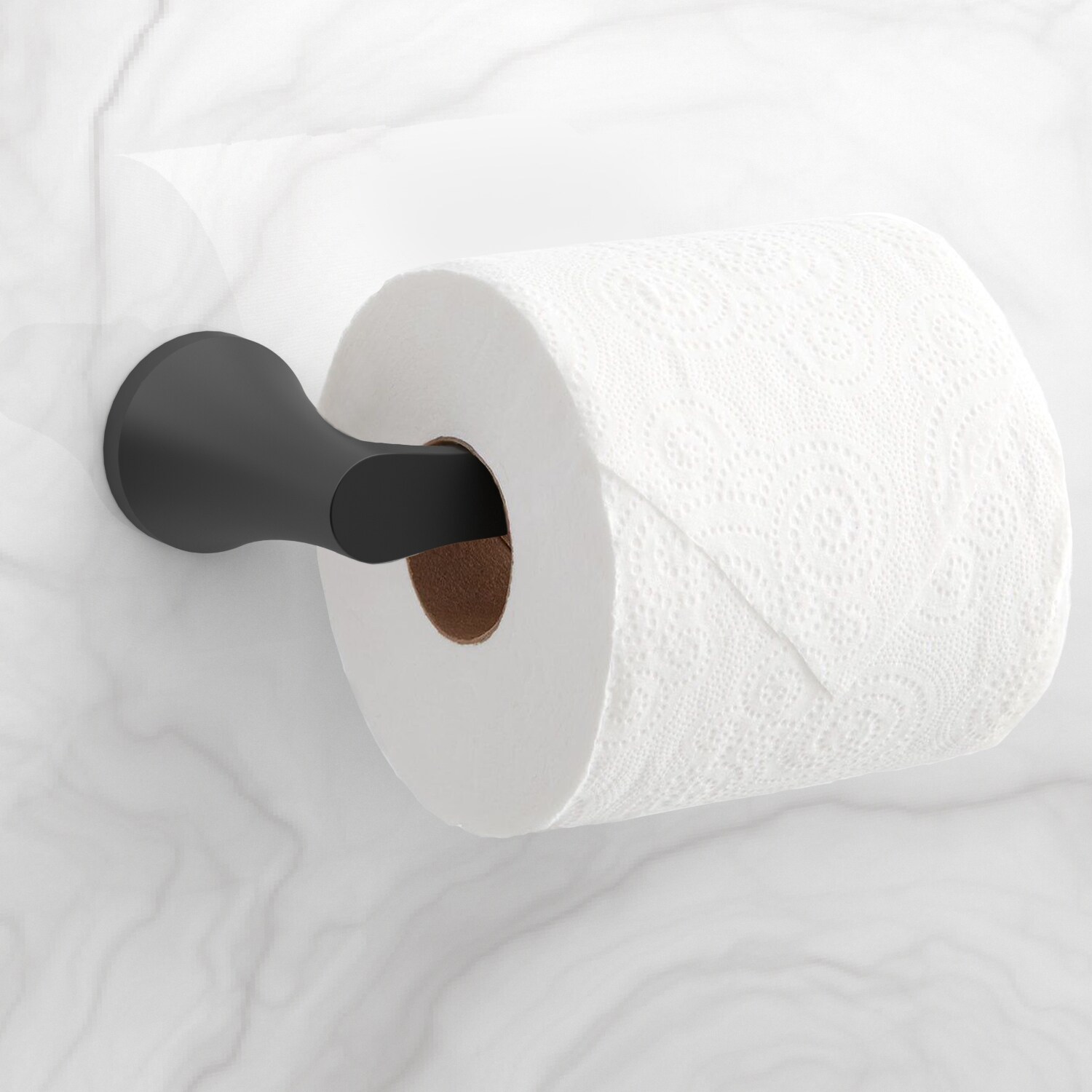 Juego de accesorios decorativos para baño en negro mate de 3 piezas Origin 21: Barra para toallas, argolla para toallas incluidas