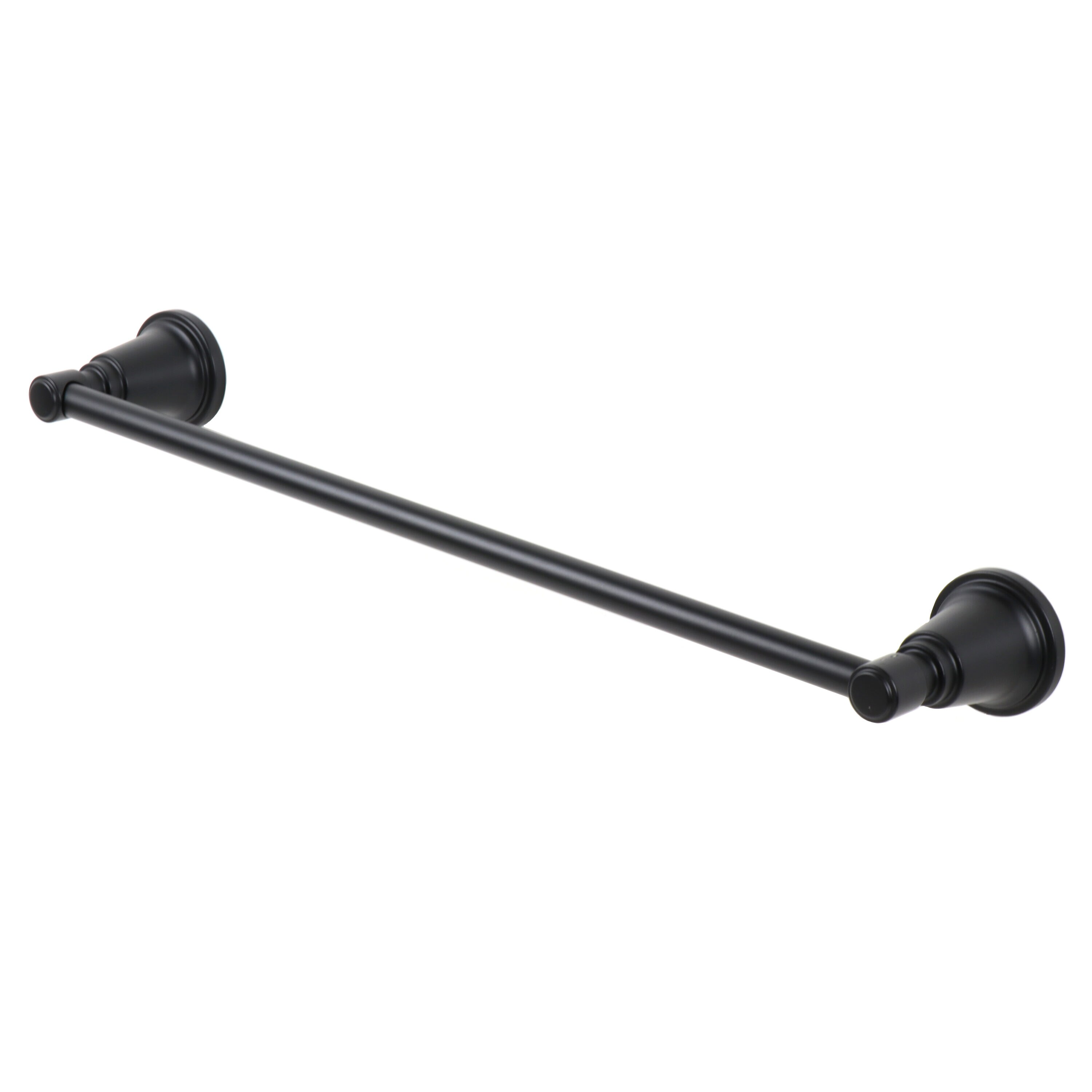 Juego de 3 piezas de accesorios de baño decorativos en negro mate Townley de allen + roth - Barra de toalla, porta papel higiénico, argolla para toalla incluidos BTH-033-R8004-MB