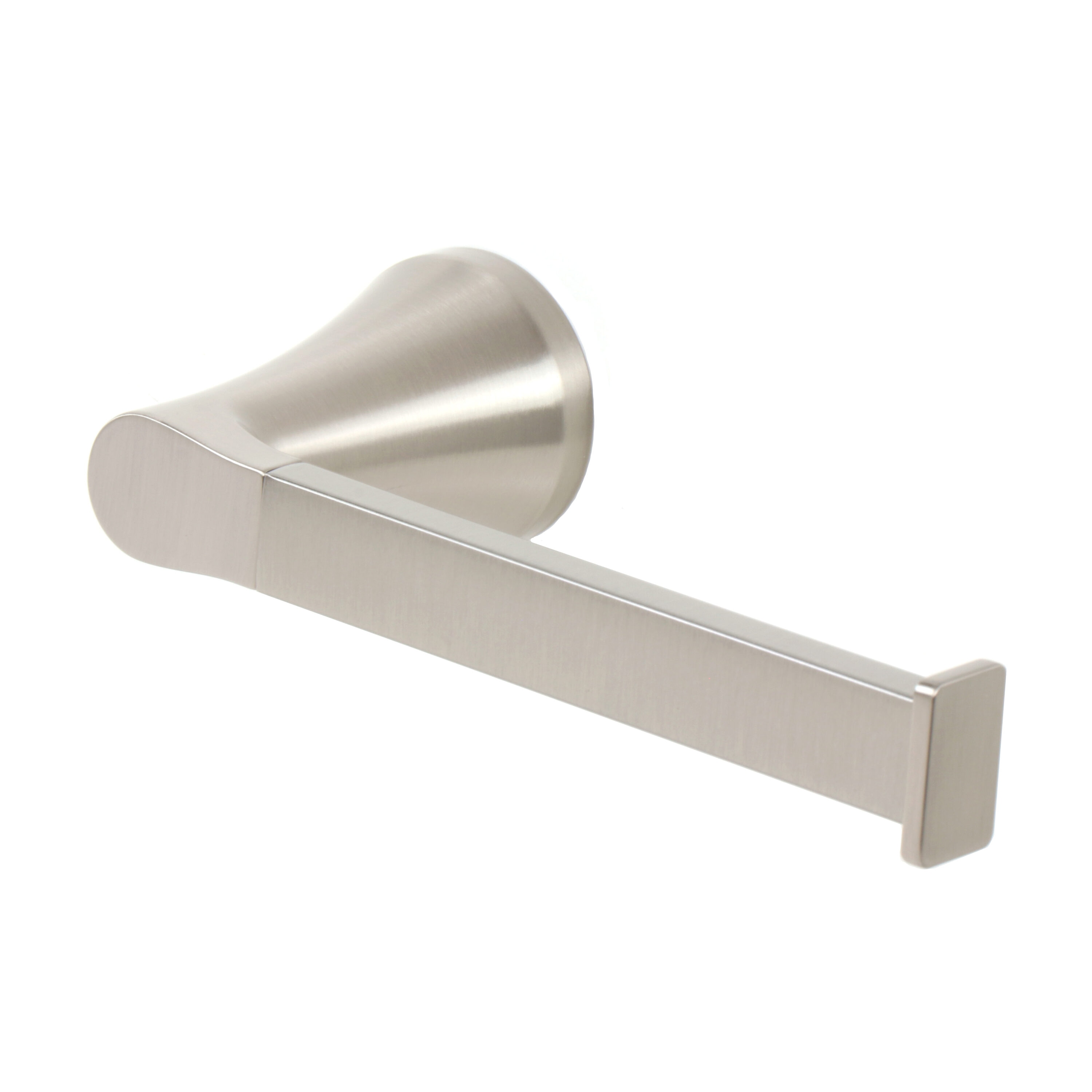 Juego de accesorios decorativos para baño de 3 piezas en níquel cepillado Candace 21: incluye barra para toallas, portarrollos de papel y argolla para toallas, Modelo BTH-033-R8006-BN.
