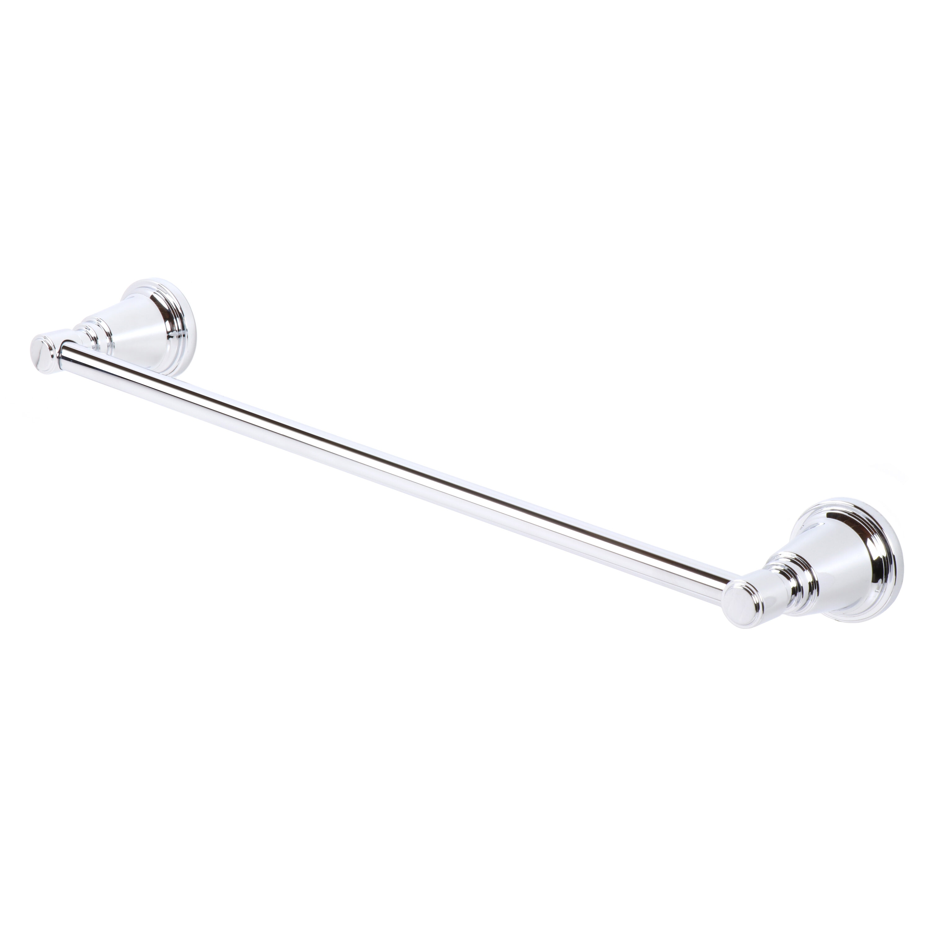 Juego de accesorios decorativos para baño Townley Chrome de 3 piezas de allen + roth: barra para toallas, porta papel higiénico y anillo para toallas. Incluye BTH-033-R8004-CH.