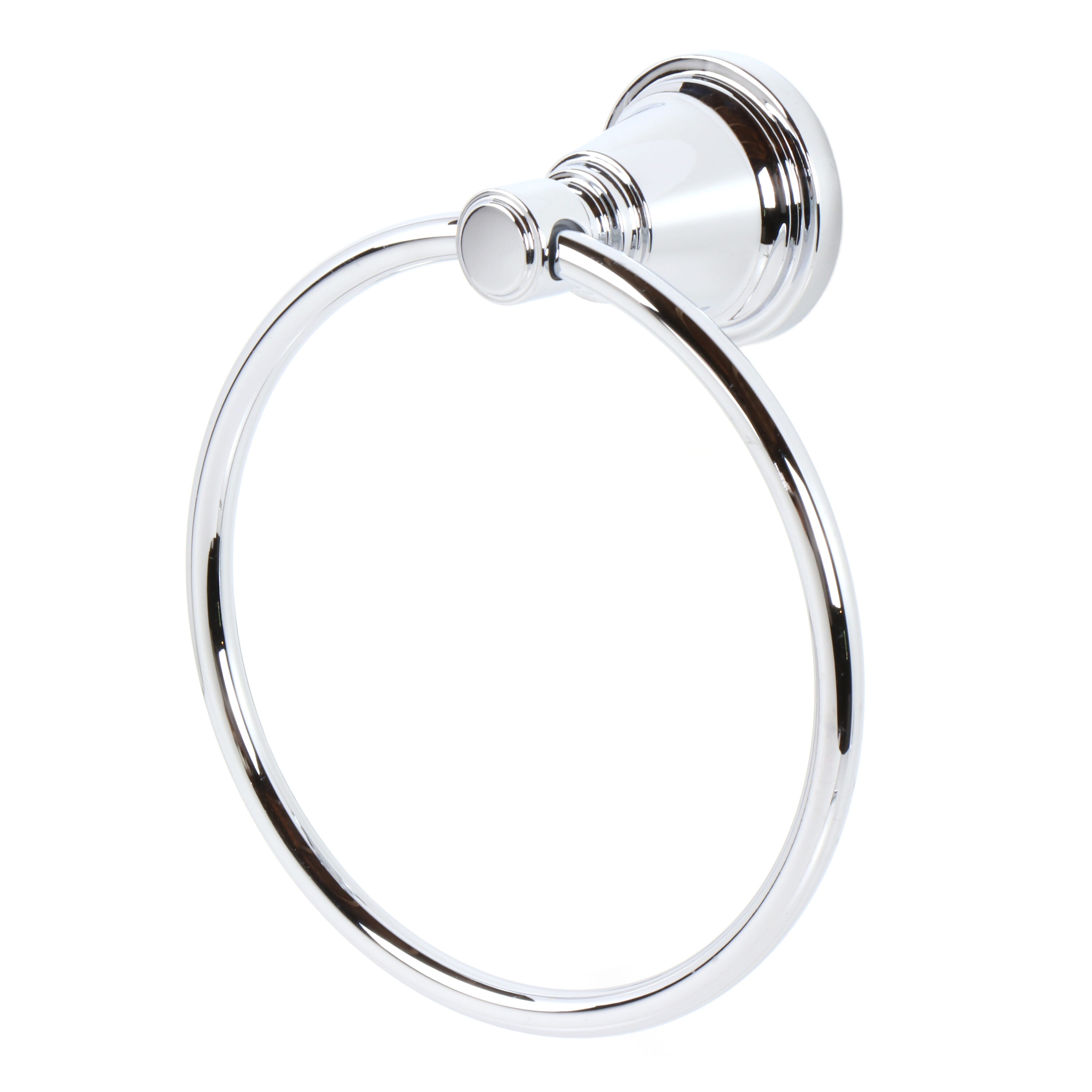 Juego de accesorios decorativos para baño Townley Chrome de 3 piezas de allen + roth: barra para toallas, porta papel higiénico y anillo para toallas. Incluye BTH-033-R8004-CH.