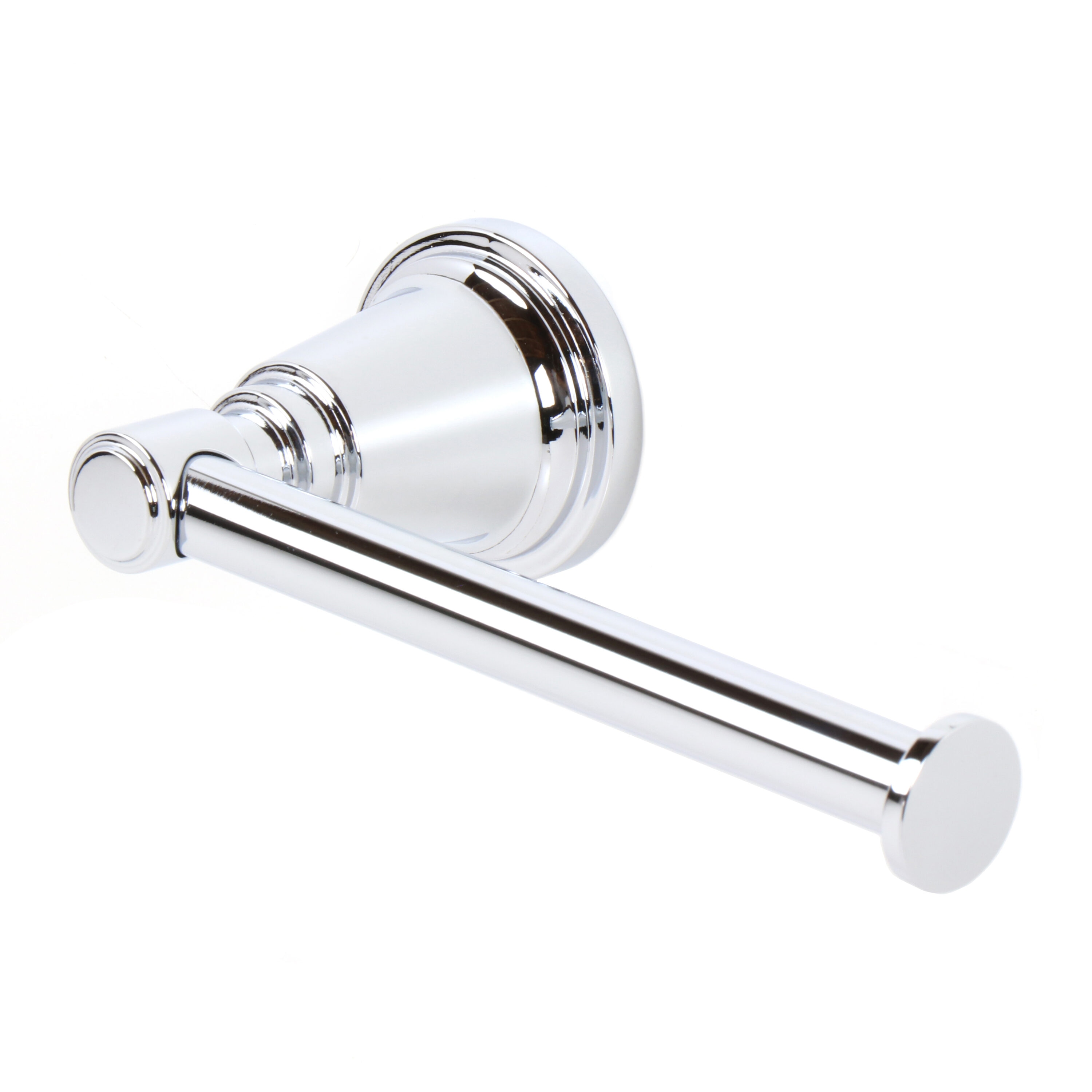 Juego de accesorios decorativos para baño Townley Chrome de 3 piezas de allen + roth: barra para toallas, porta papel higiénico y anillo para toallas. Incluye BTH-033-R8004-CH.