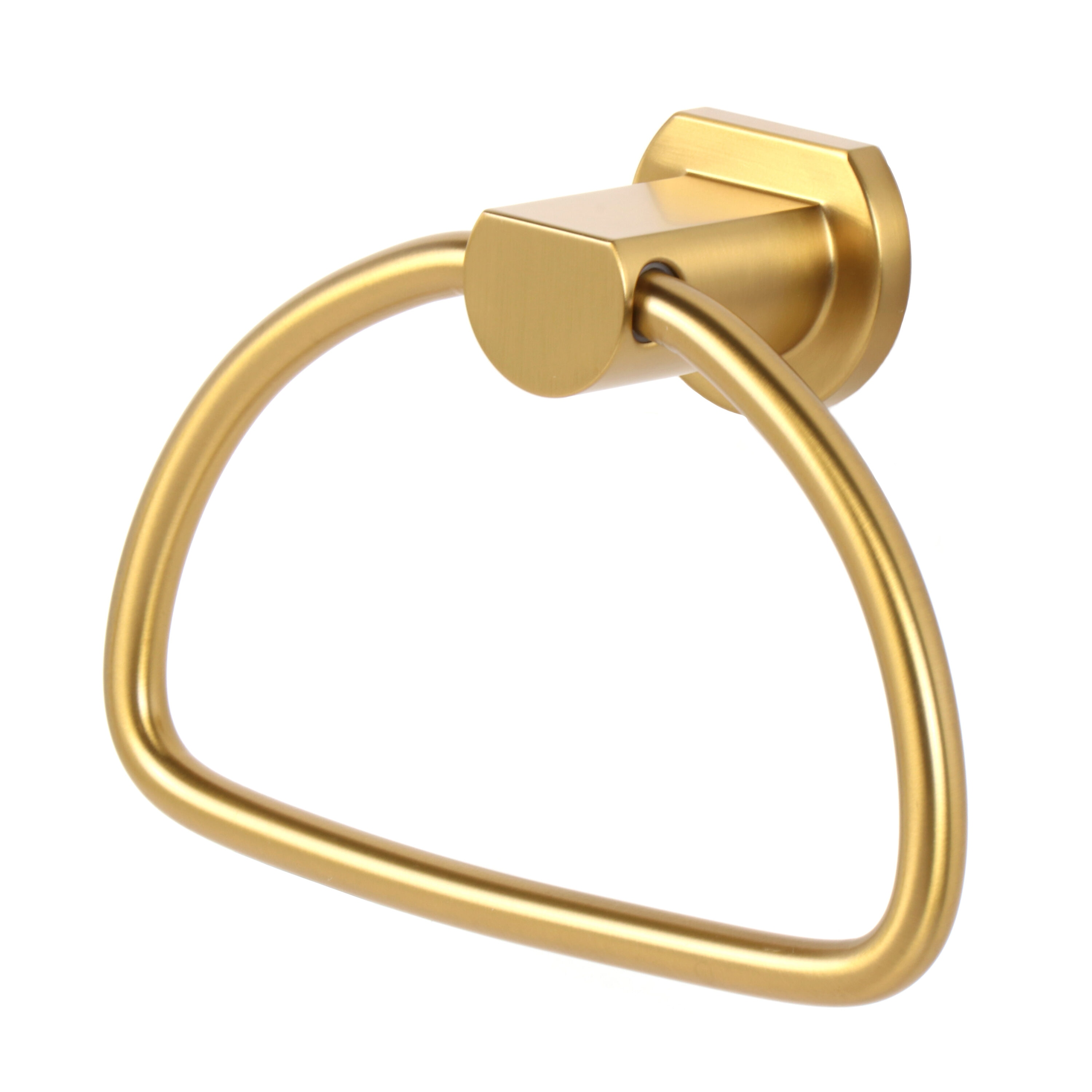 Juego de herrajes para baño decorativo Veda Gold de 3 piezas Origin 21 - Barra para toallas, portapapel y argolla para toallas incluidos