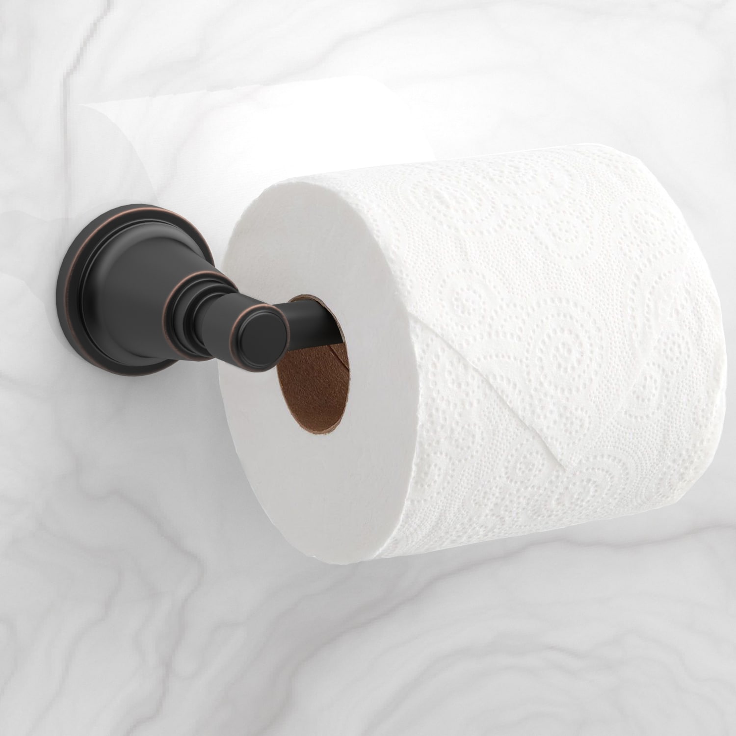 Set de Baño Decorativo de 3 Piezas en Bronce Envejecido Townley por allen + roth - Barra de Toallas, Portarrollos de Papel y Argolla para Toallas incluidos BTH-033-R8004-ORB