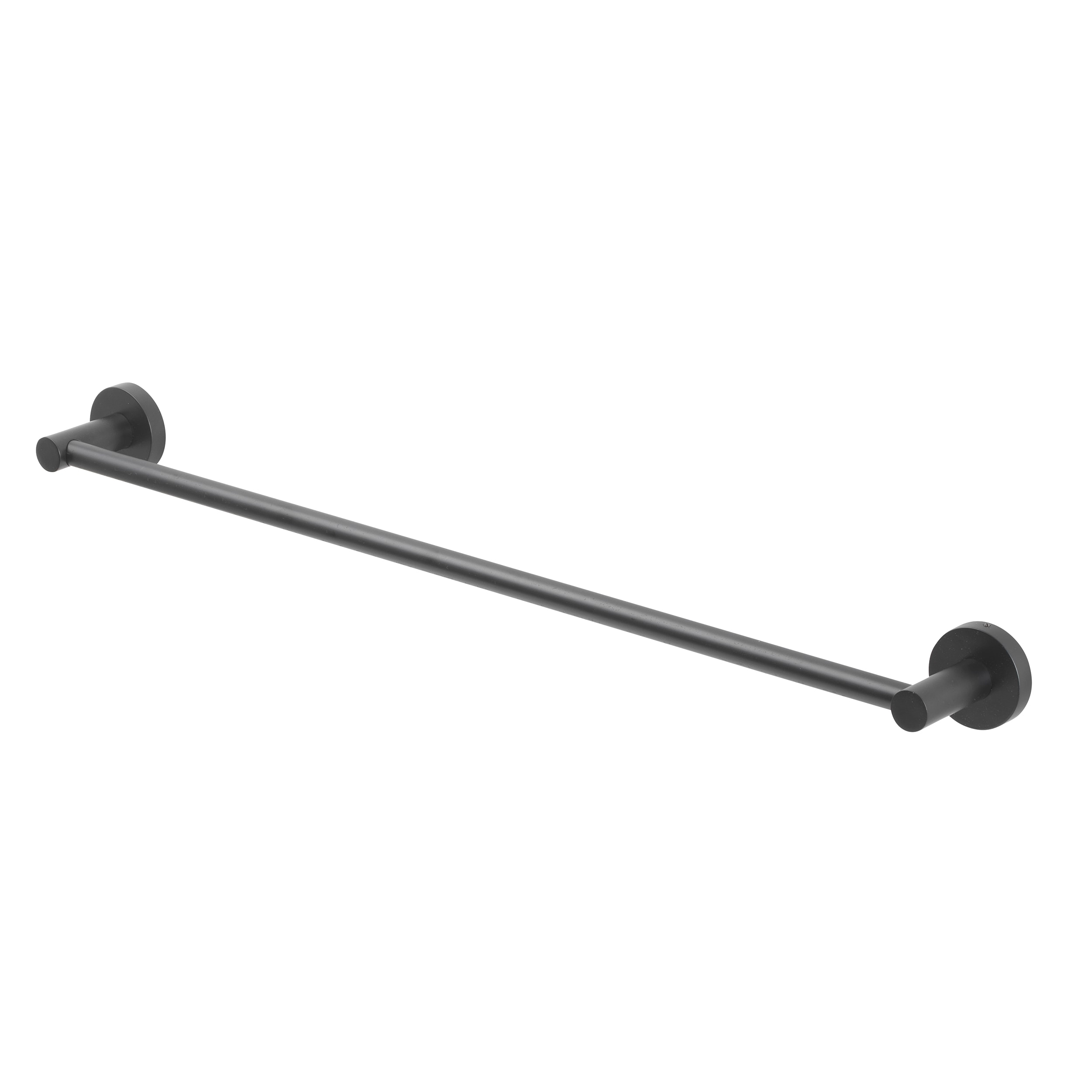 Juego de accesorios de baño decorativos en negro mate Grayford de 4 piezas: barra para toallas, porta papel higiénico, anillo para toallas, gancho para batas incluido.