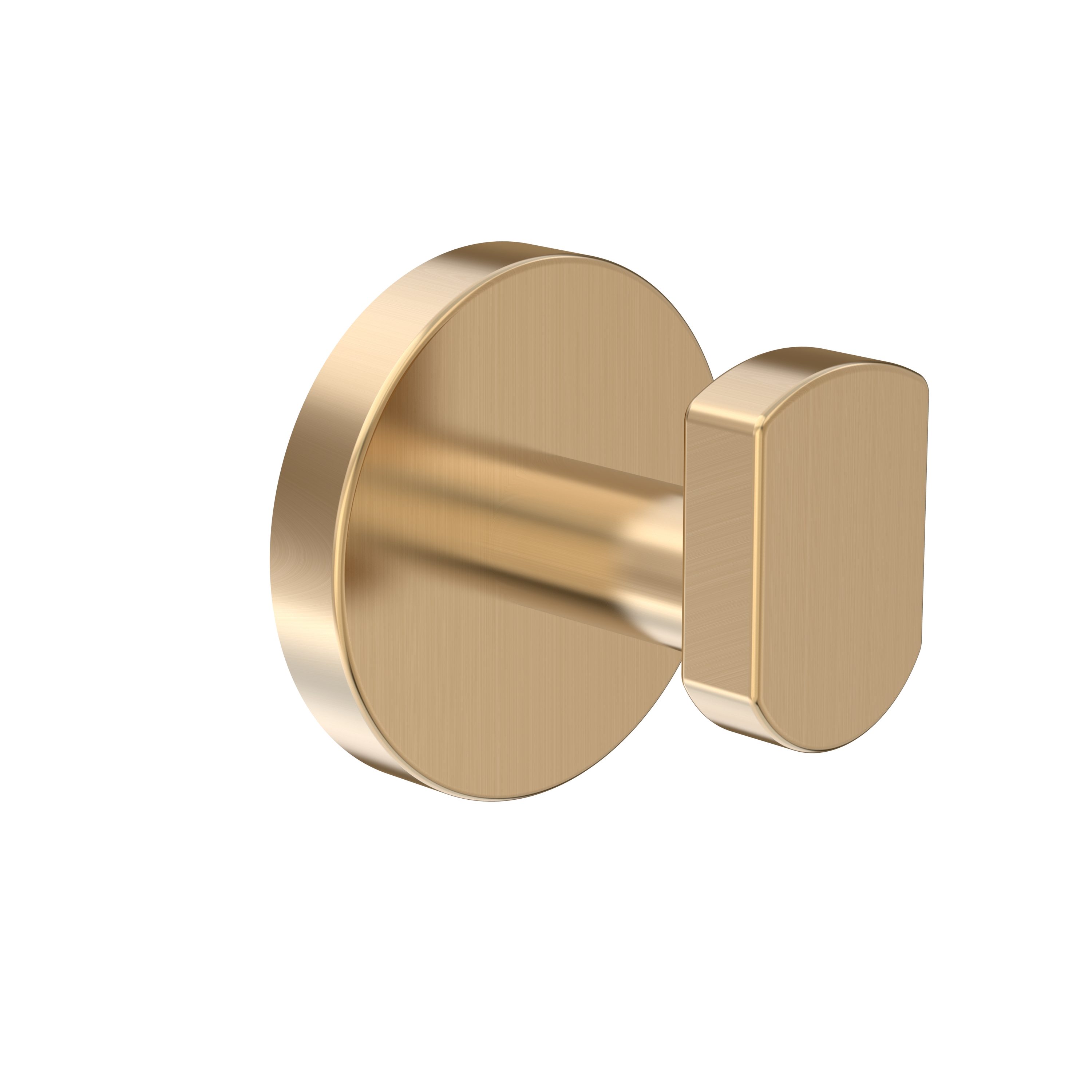 Set de accesorios de baño decorativos Symmons de 4 piezas en bronce cepillado Dia: barra de toallas, porta papel higiénico, argolla de toallas y colgador de batas incluidos.