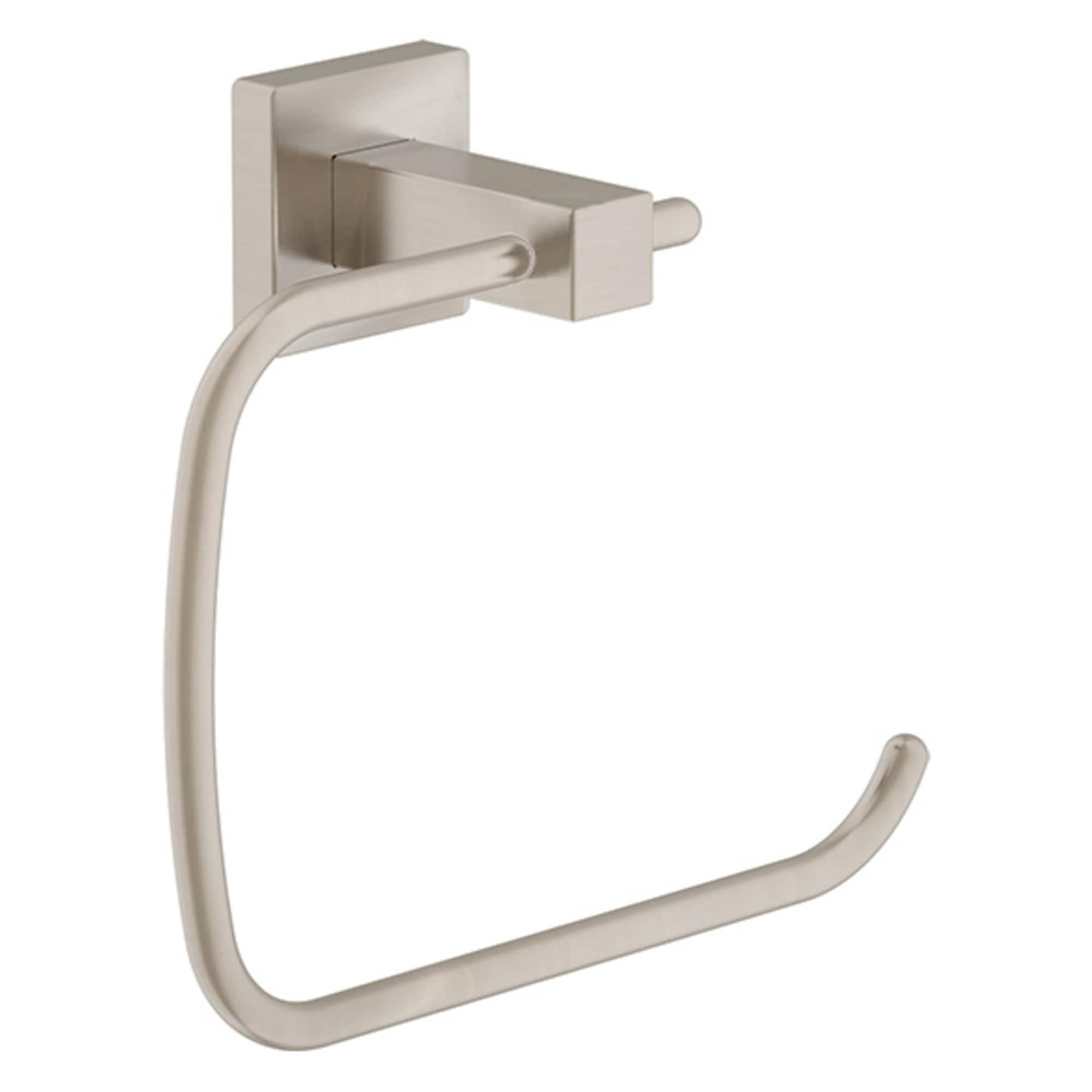Set de Accesorios Decorativos para Baño de 4 Piezas en Níquel Satinado Duro Symmons: Barra para Toallas, Portarrollos, Argolla para Toallas y Gancho para Batas incluidos 36AC4BUNDLESTN