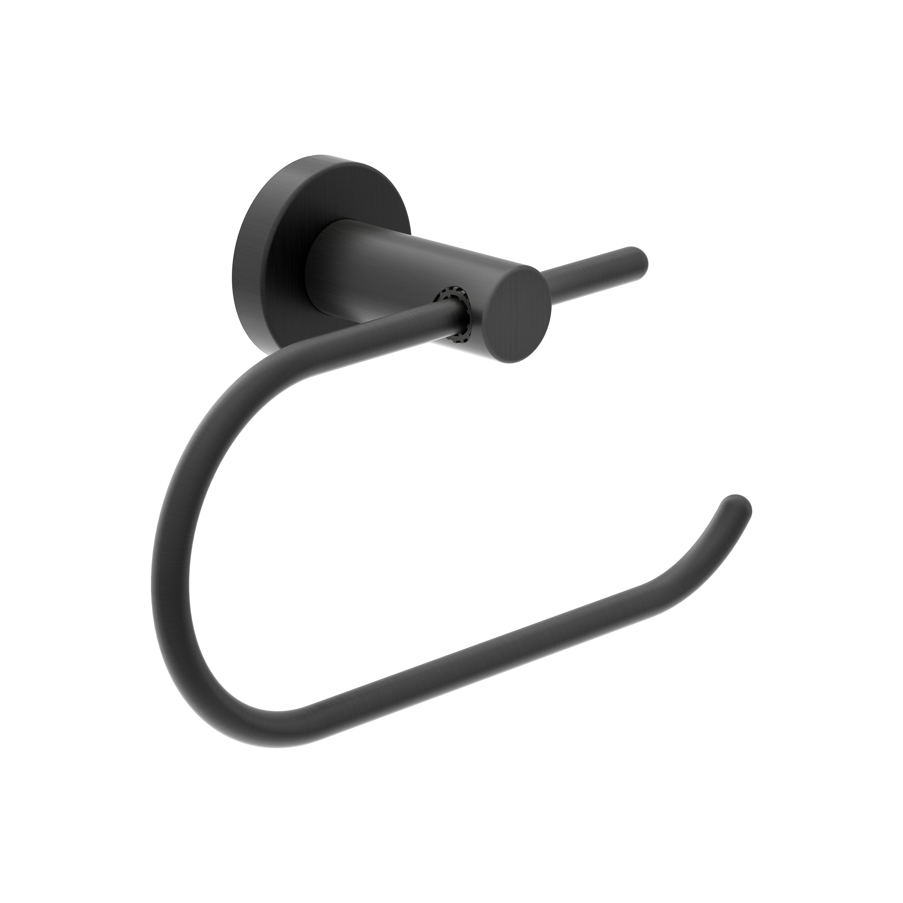 Juego de Accesorios Decorativos para Baño en Negro Mate de 4 Piezas Symmons - Barra para Toallas, Porta Papel Higiénico, Anillo para Toalla, Gancho para Bata incluidos