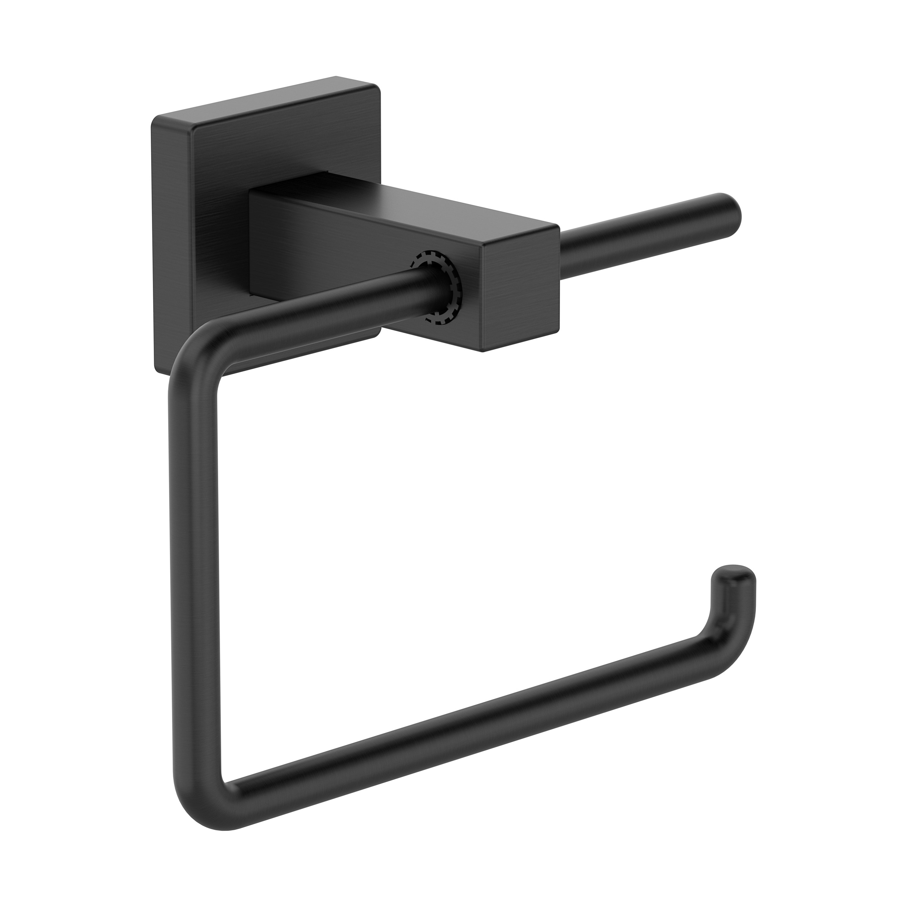 Juego de accesorios de baño decorativos Symmons 4 piezas en negro mate Duro - Incluye barra de toallas, portarrollos, anillo para toallas y gancho para batas