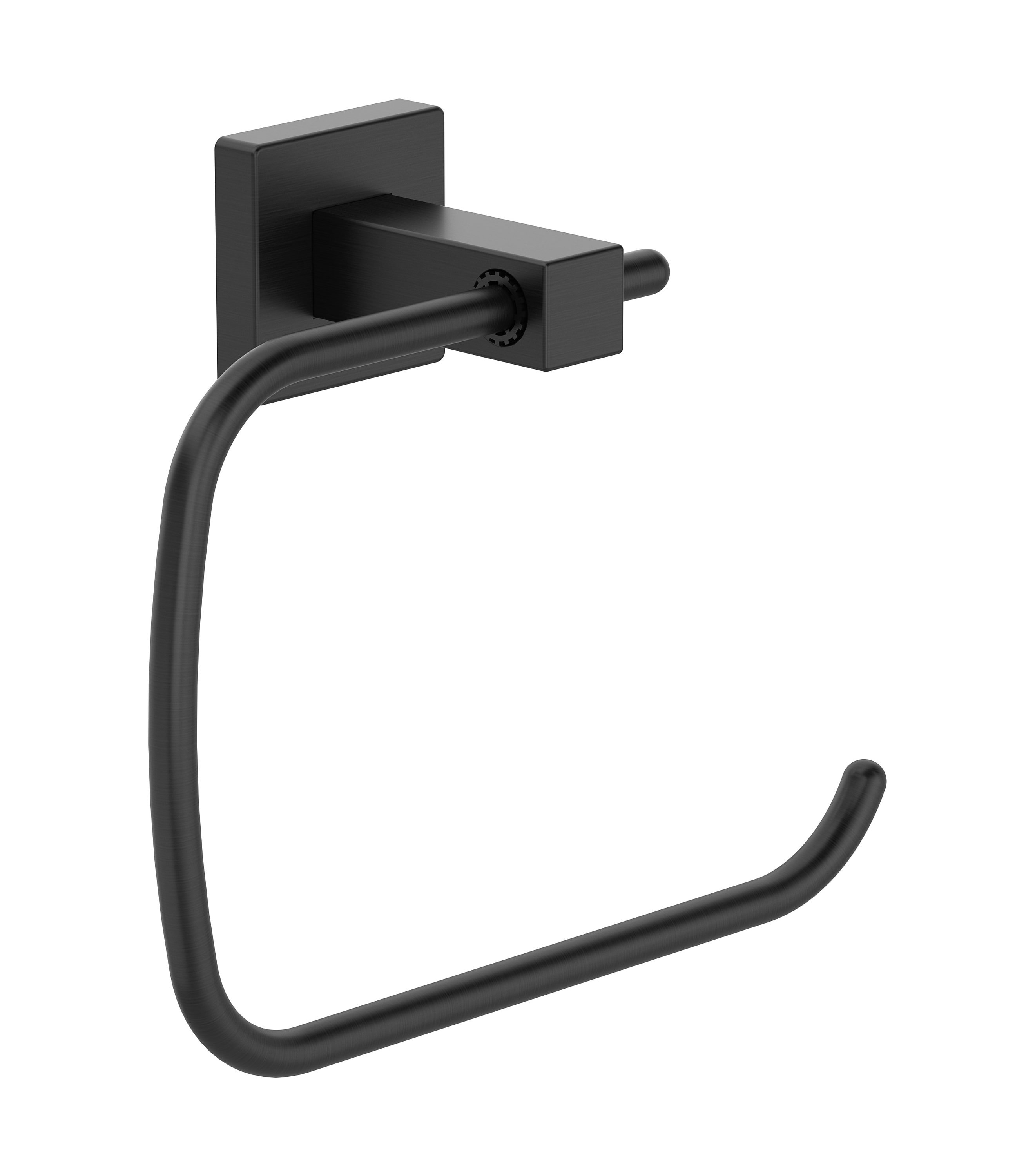 Juego de accesorios de baño decorativos Symmons 4 piezas en negro mate Duro - Incluye barra de toallas, portarrollos, anillo para toallas y gancho para batas