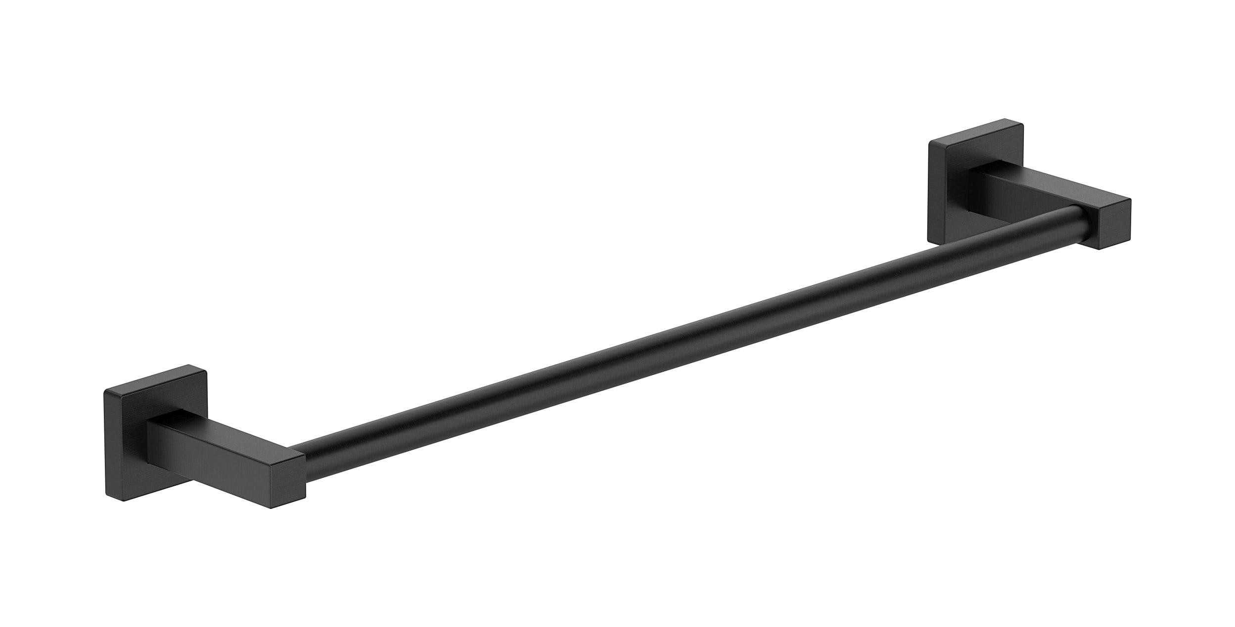 Juego de accesorios de baño decorativos Symmons 4 piezas en negro mate Duro - Incluye barra de toallas, portarrollos, anillo para toallas y gancho para batas