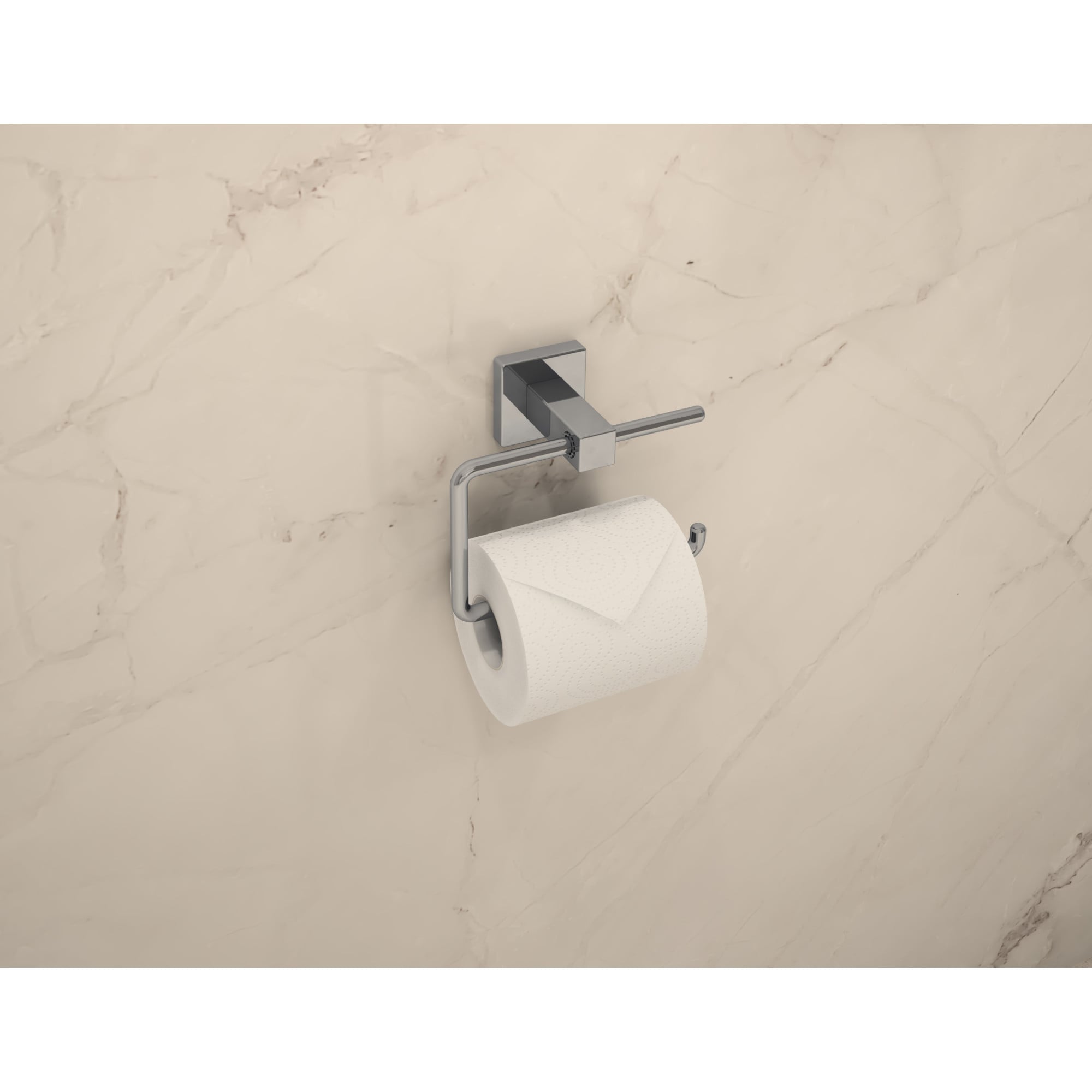 Set de accesorios de baño decorativos de cromo pulido de 4 piezas de Symmons: barra de toalla, porta papel higiénico, anillo de toalla y gancho para bata incluidos 36AC-BUNDLE