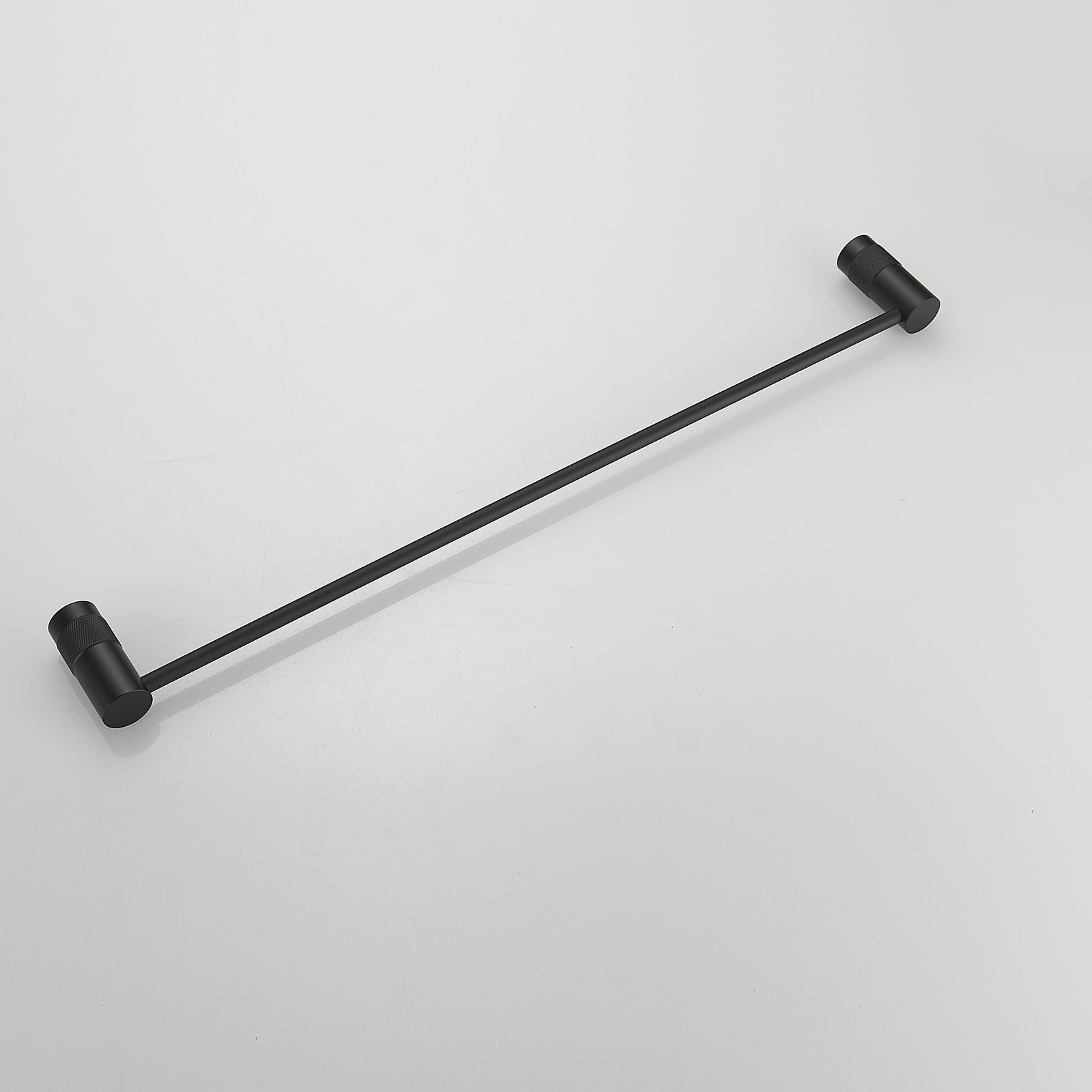 Juego de Accesorios de Baño Mate Negro Decorativo de 4 Piezas - Barra de Toallas, Porta Papel Higiénico, Gancho para Batas incluidos A-91056-B