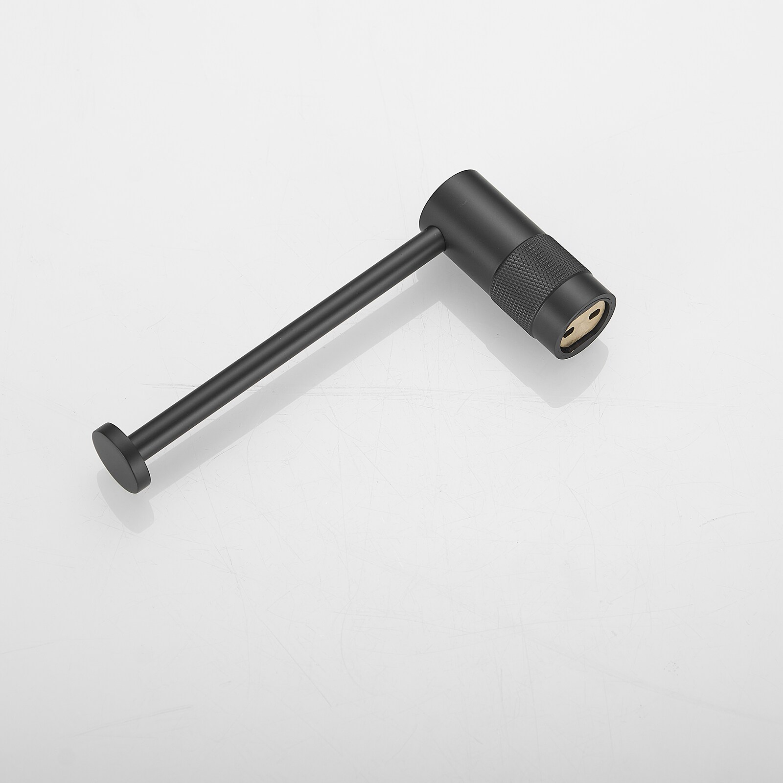 Juego de Accesorios de Baño Mate Negro Decorativo de 4 Piezas - Barra de Toallas, Porta Papel Higiénico, Gancho para Batas incluidos A-91056-B