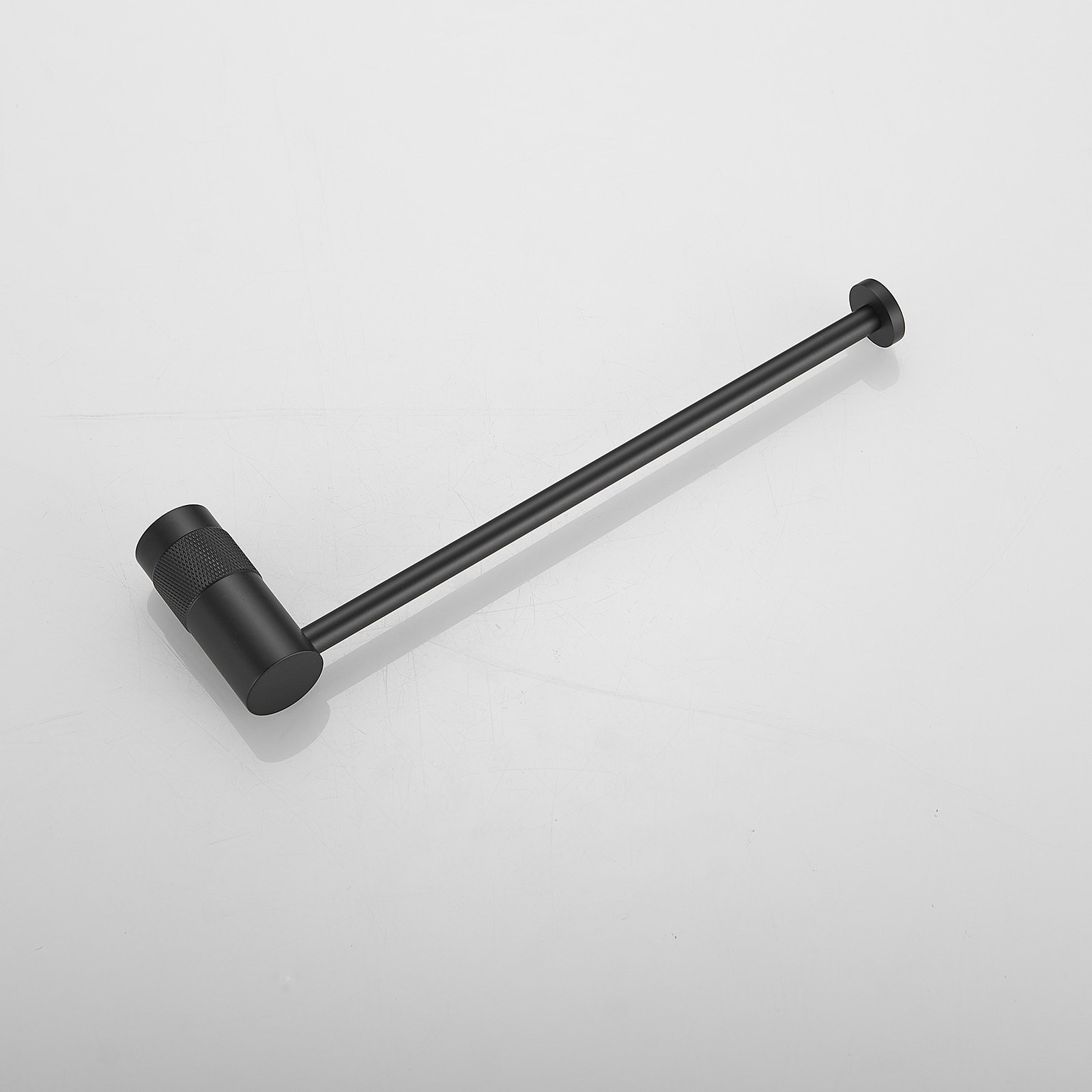 Juego de Accesorios de Baño Mate Negro Decorativo de 4 Piezas - Barra de Toallas, Porta Papel Higiénico, Gancho para Batas incluidos A-91056-B