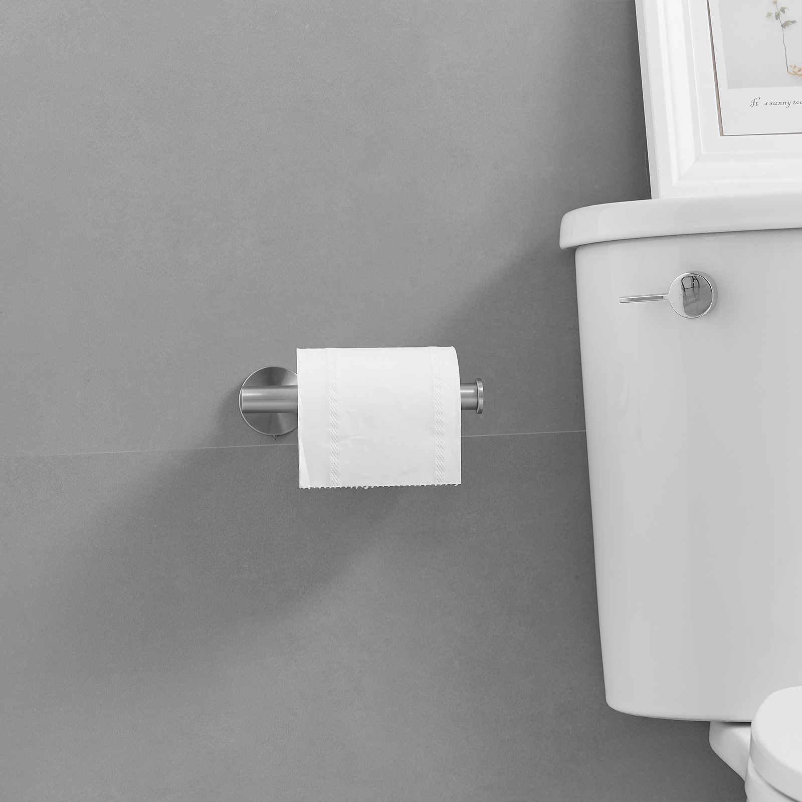 Juego de Accesorios de Baño Decorativos de Níquel Cepillado de 4 Piezas Incluye Portarrollos de Papel Higiénico, Toallero, y Gancho para Bata