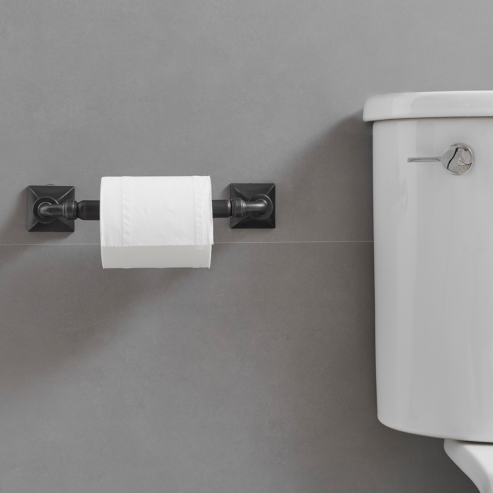 Juego de Accesorios para Baño en Bronce Frotado con Aceite de 4 Piezas - Barra de Toallas, Porta Papel Higiénico, Gancho para Batas incluido A-91068-ORB