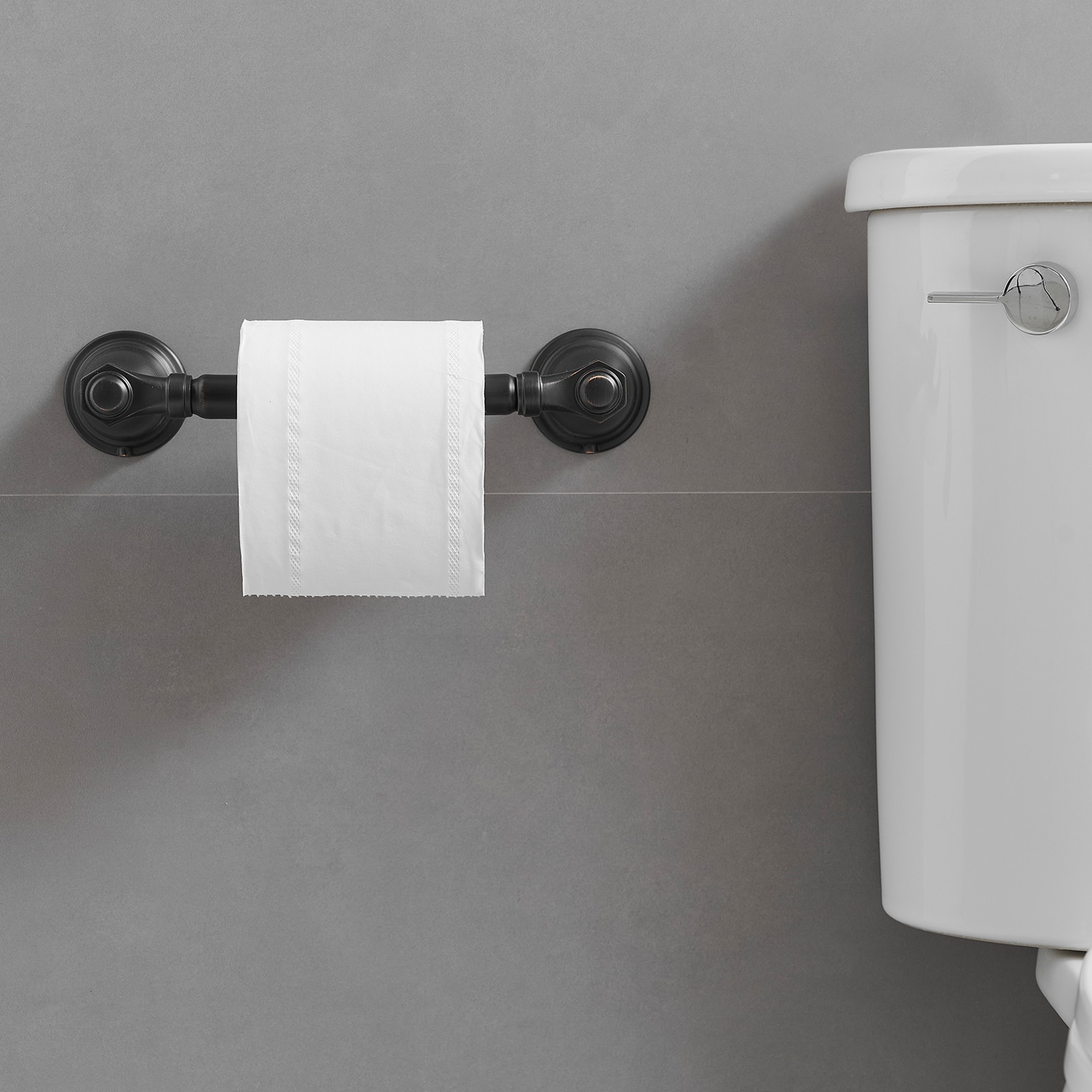 Juego de 4 piezas de Accesorios Decorativos para Baño en Bronce Frotado con Aceite - Barra de Toalla, Porta Papel Higiénico, Gancho para Batas incluidos A-91066-ORB