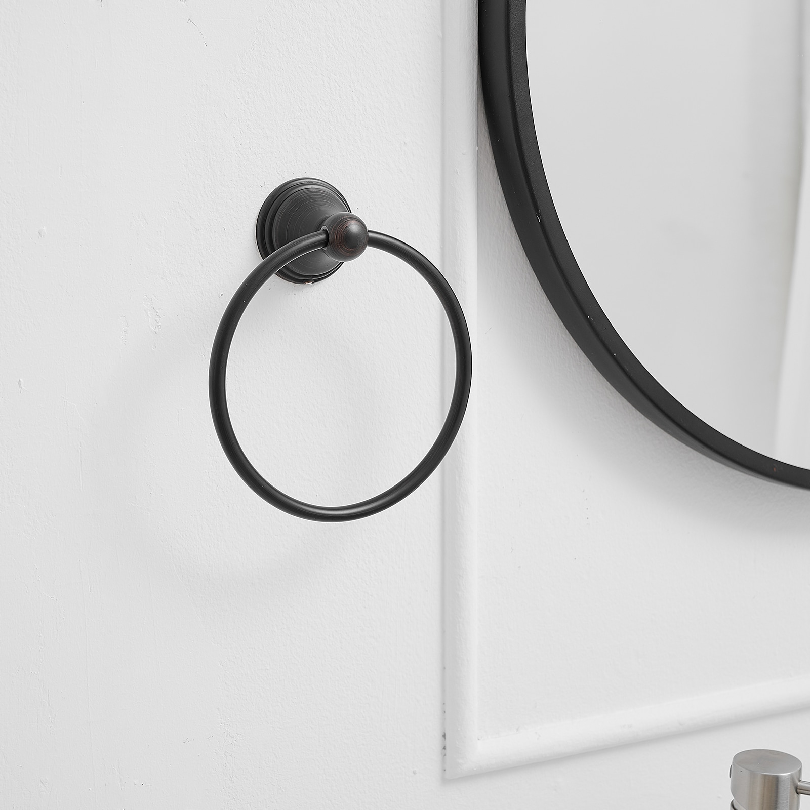 Juego de Accesorios para Baño en Bronce Aceitado de 3 Piezas: Barra de Toalla, Argolla de Toalla, Incluido R004-ORB-3