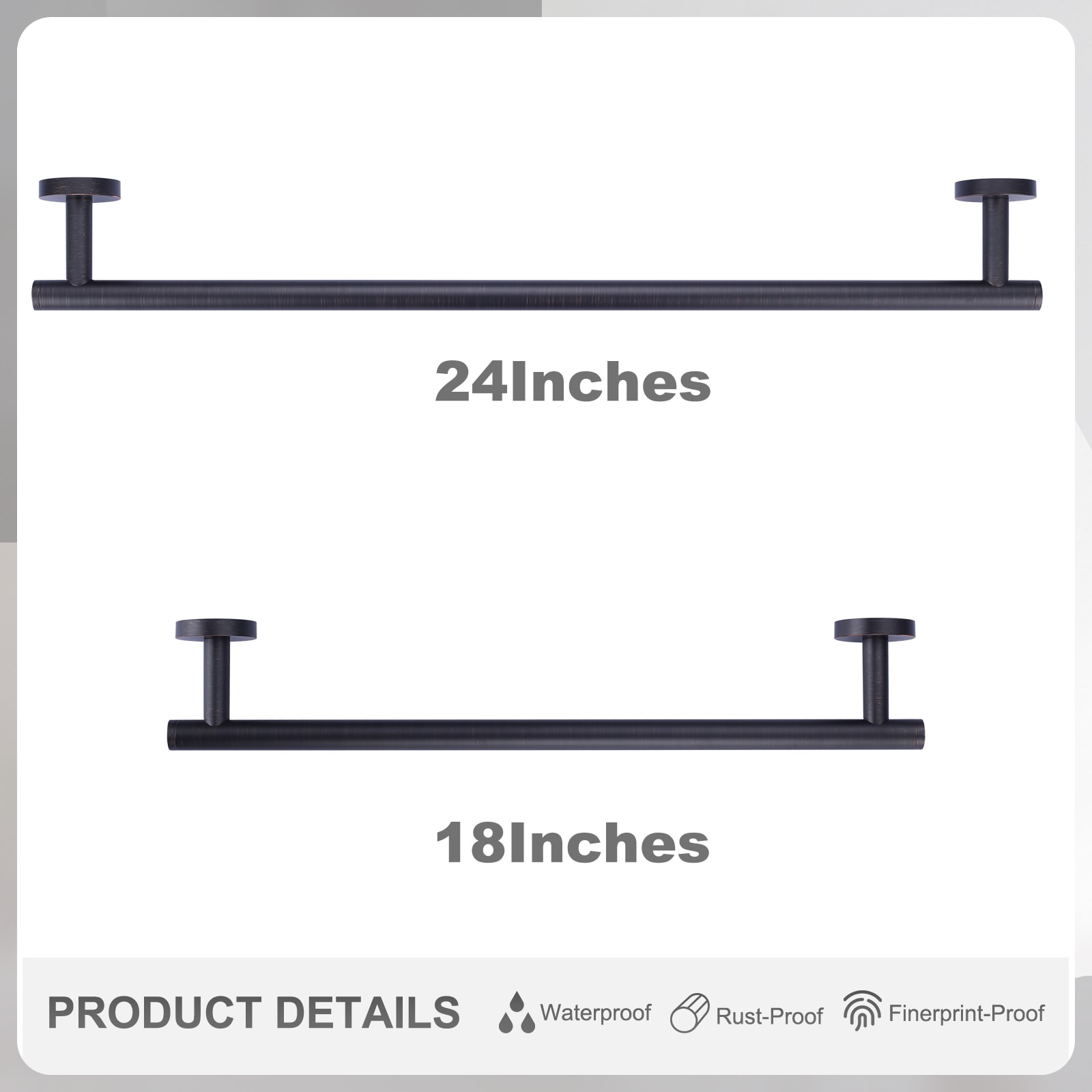 Juego de 6 piezas de accesorios decorativos para baño en bronce en aceite WOWOW - Barra de toalla, portarrollos de papel higiénico, argolla de toalla, gancho para batas incluidos 410016RB